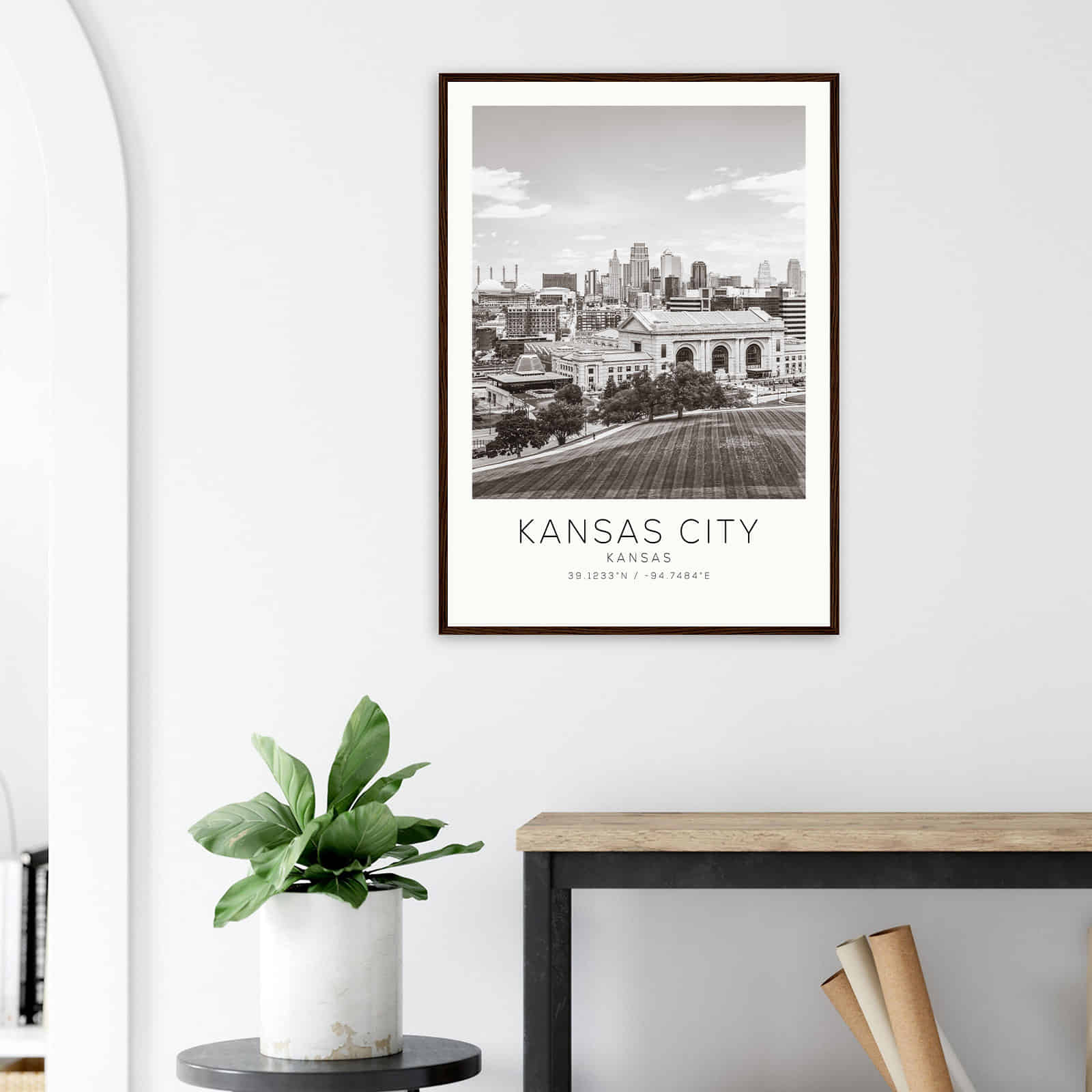Deerfield Kansas Map Poster, Modern Home Decor Wall Art Print (Copy)