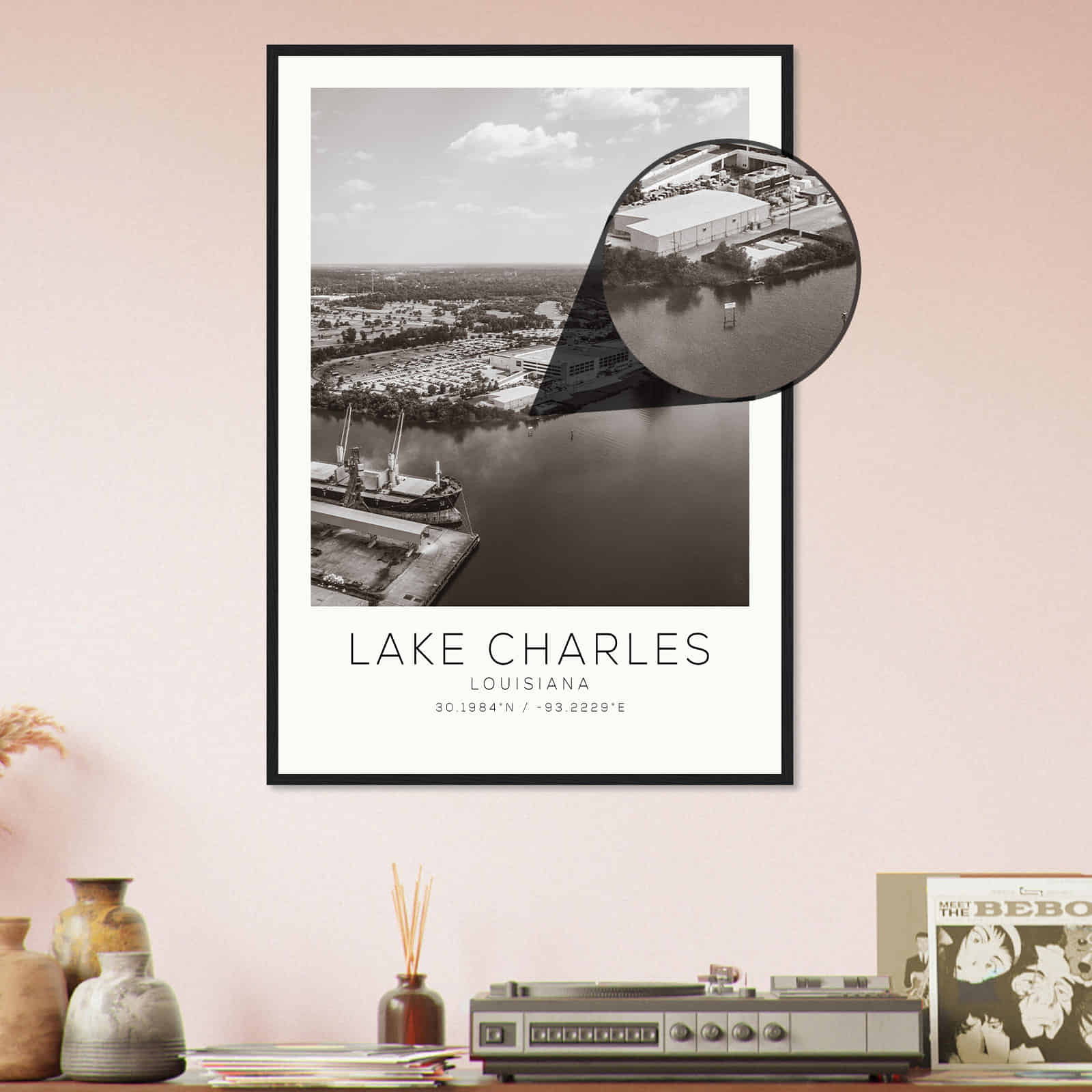 Deerfield Kansas Map Poster, Modern Home Decor Wall Art Print (Copy)