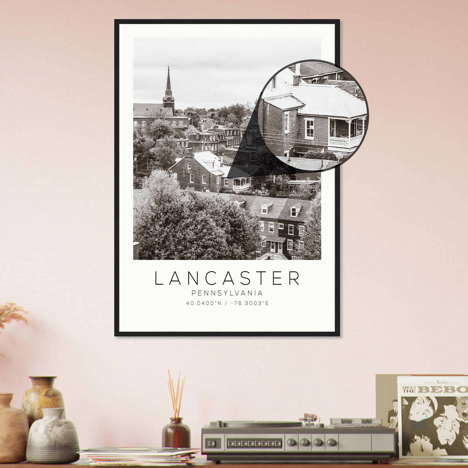 Deerfield Kansas Map Poster, Modern Home Decor Wall Art Print (Copy)