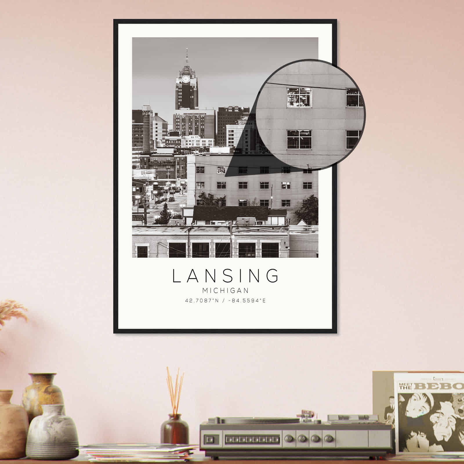 Deerfield Kansas Map Poster, Modern Home Decor Wall Art Print (Copy)