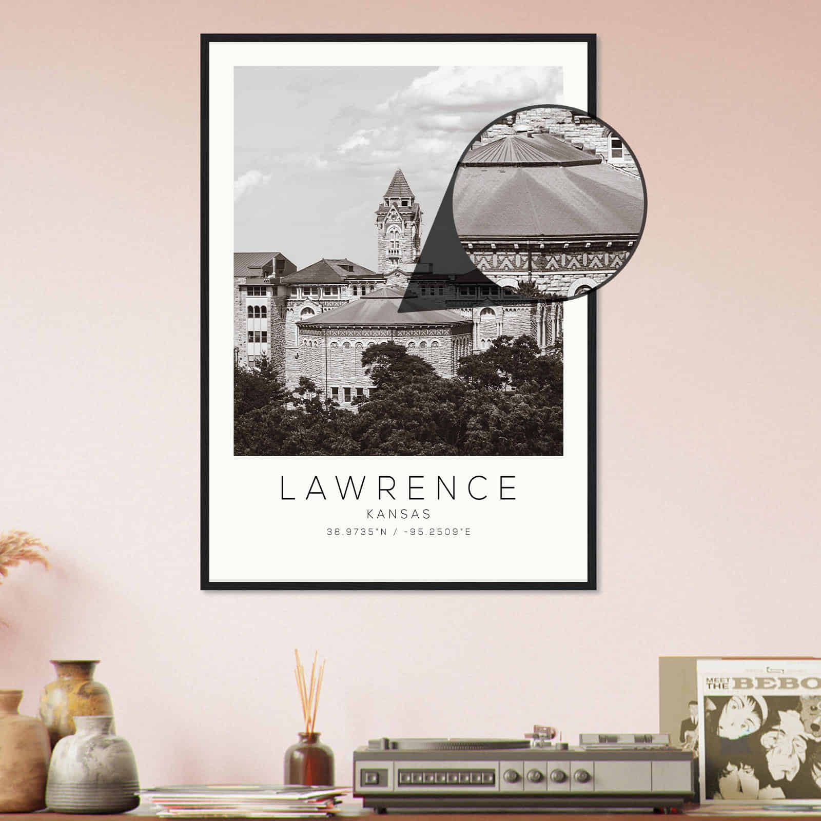 Deerfield Kansas Map Poster, Modern Home Decor Wall Art Print (Copy)