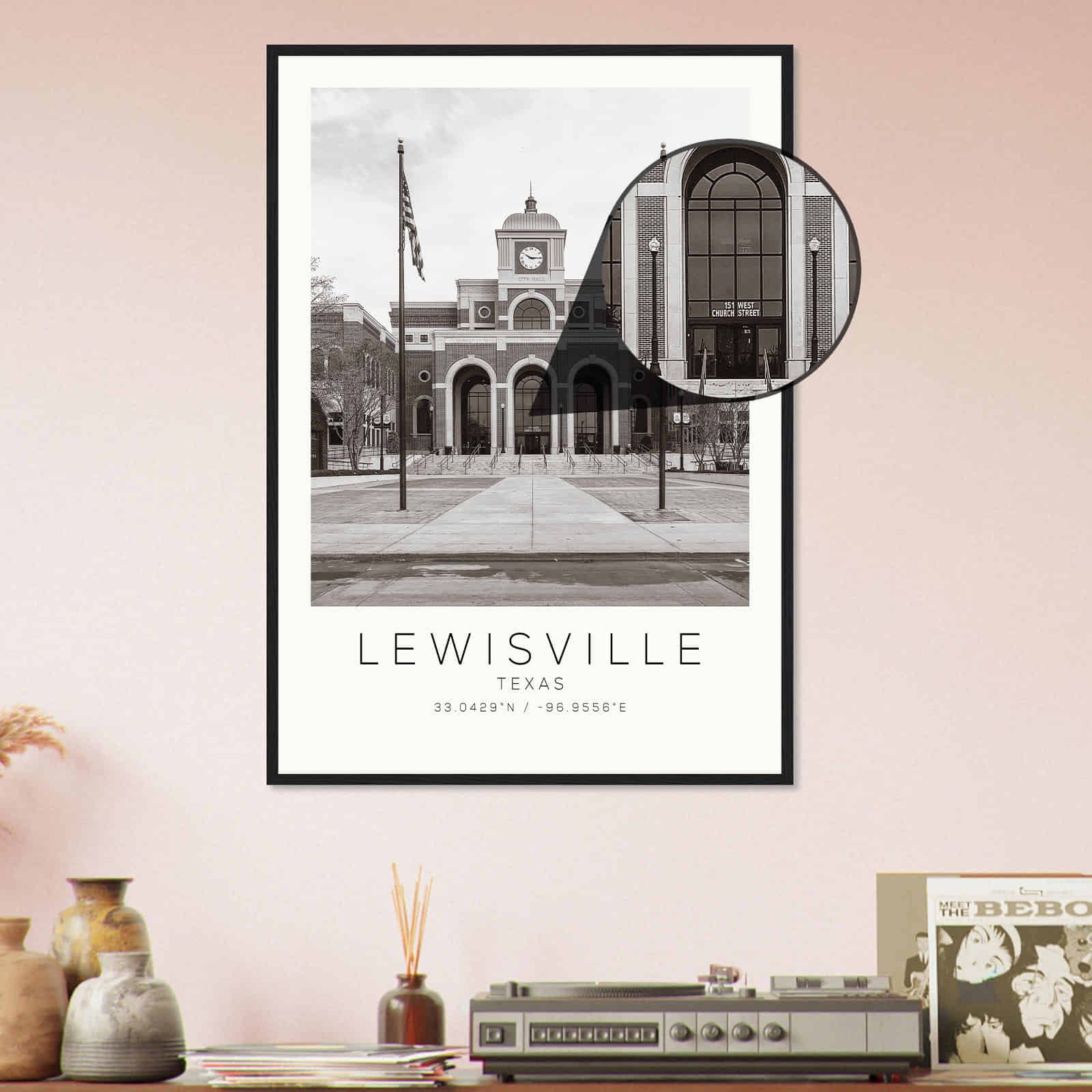 Deerfield Kansas Map Poster, Modern Home Decor Wall Art Print (Copy)