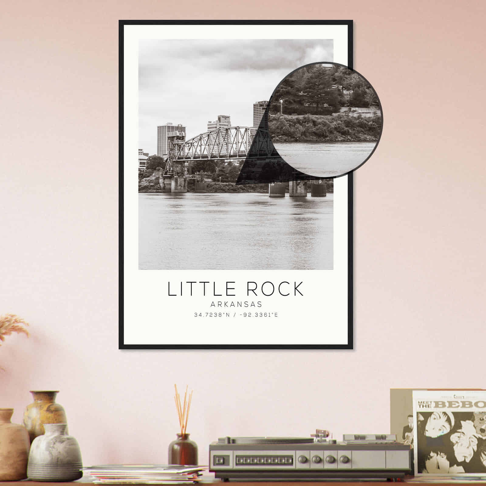 Deerfield Kansas Map Poster, Modern Home Decor Wall Art Print (Copy)