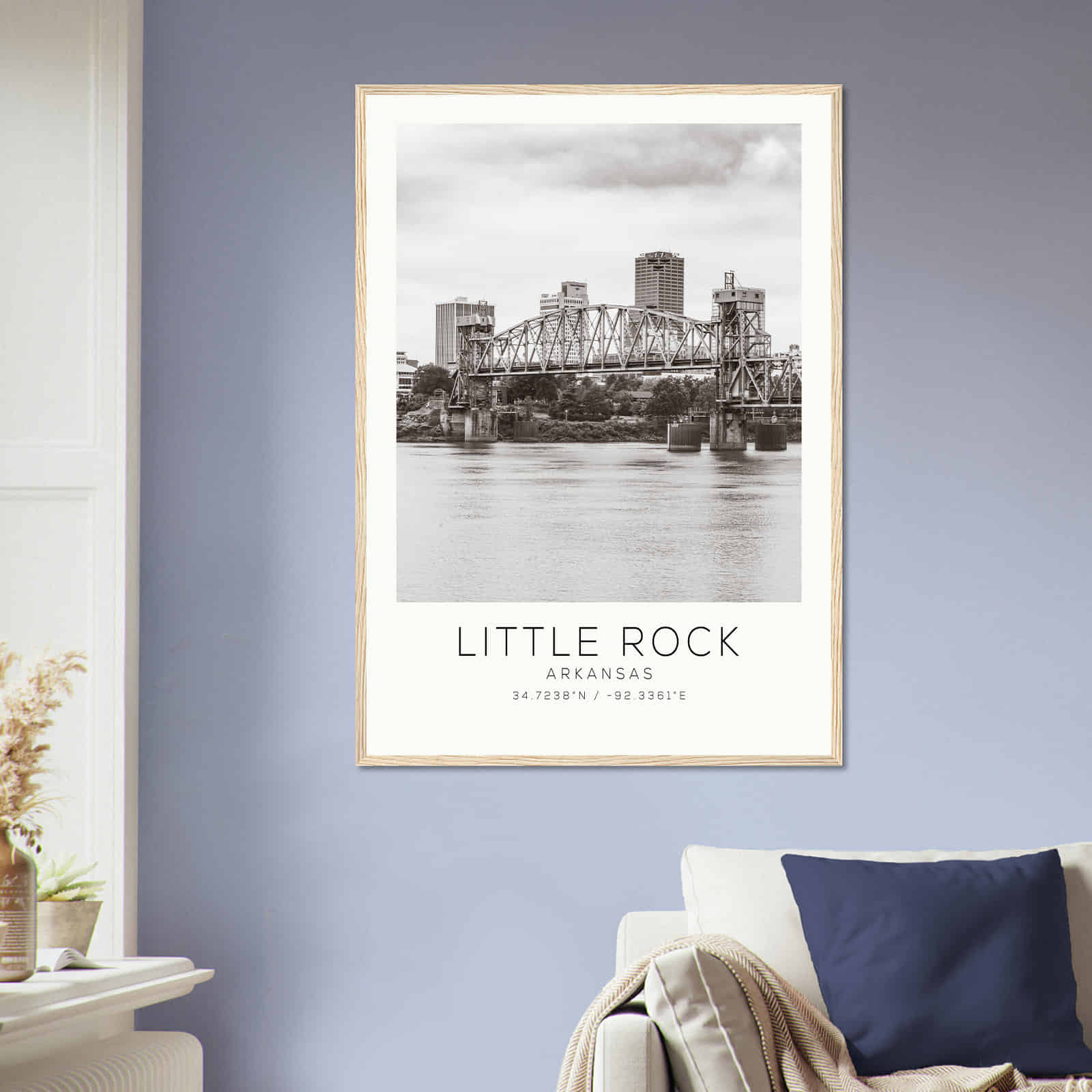 Deerfield Kansas Map Poster, Modern Home Decor Wall Art Print (Copy)