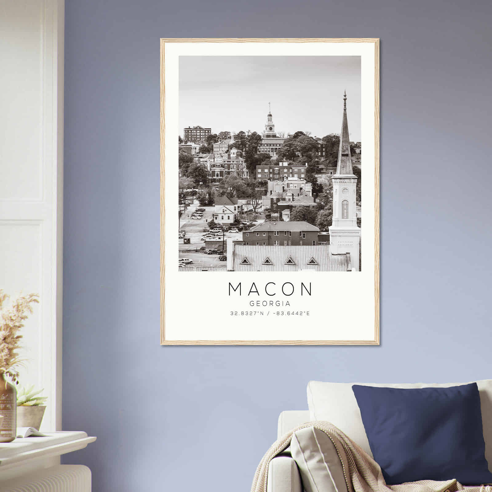 Deerfield Kansas Map Poster, Modern Home Decor Wall Art Print (Copy)