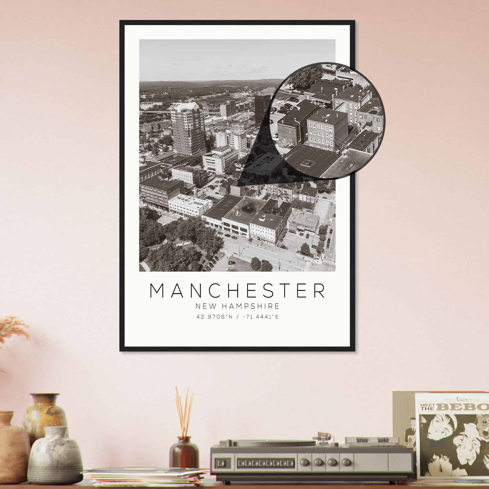 Deerfield Kansas Map Poster, Modern Home Decor Wall Art Print (Copy)