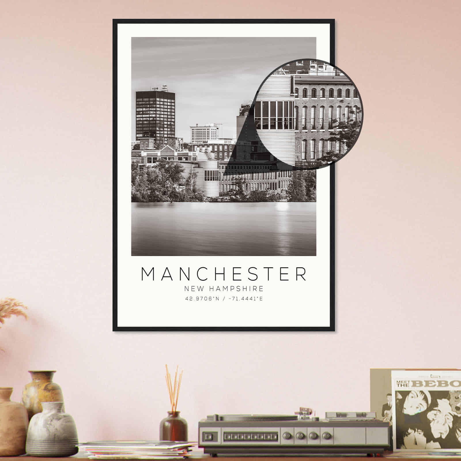 Deerfield Kansas Map Poster, Modern Home Decor Wall Art Print (Copy)