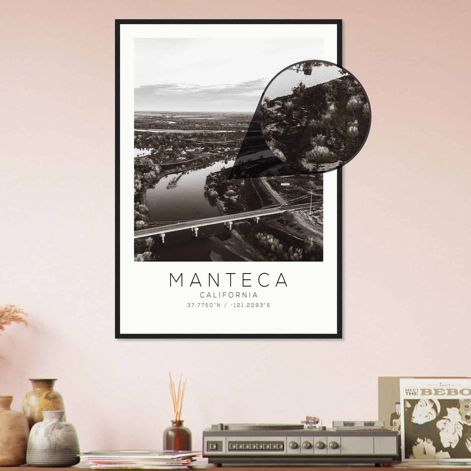 Deerfield Kansas Map Poster, Modern Home Decor Wall Art Print (Copy)