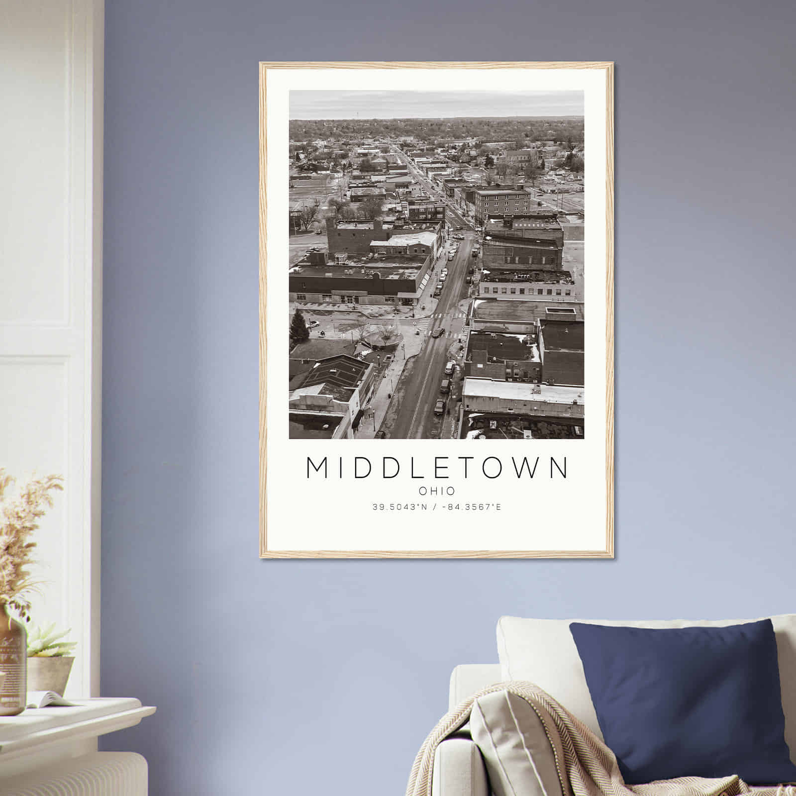 Deerfield Kansas Map Poster, Modern Home Decor Wall Art Print (Copy)