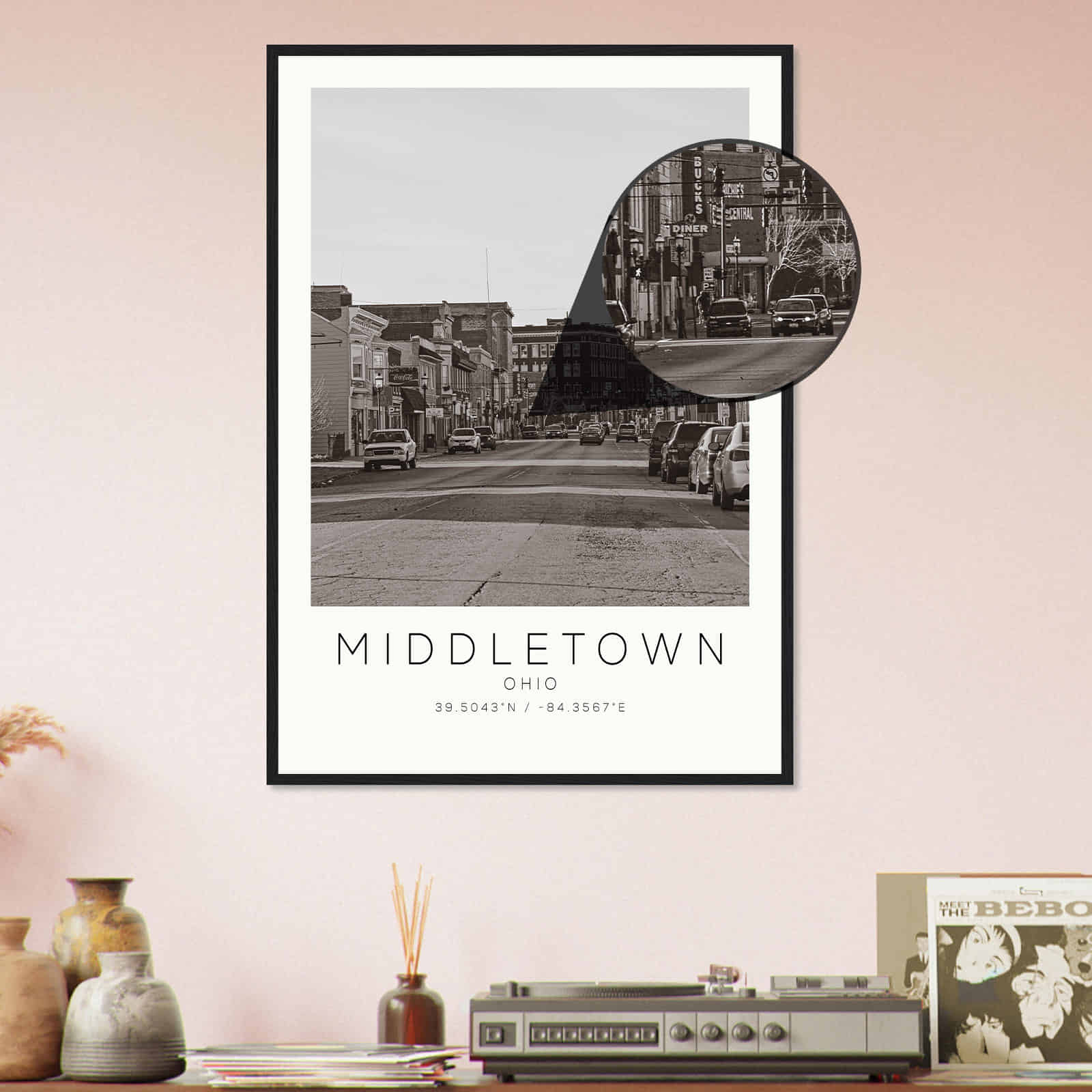 Deerfield Kansas Map Poster, Modern Home Decor Wall Art Print (Copy)