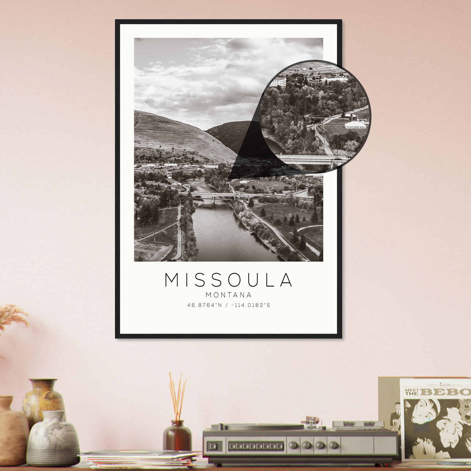 Deerfield Kansas Map Poster, Modern Home Decor Wall Art Print (Copy)