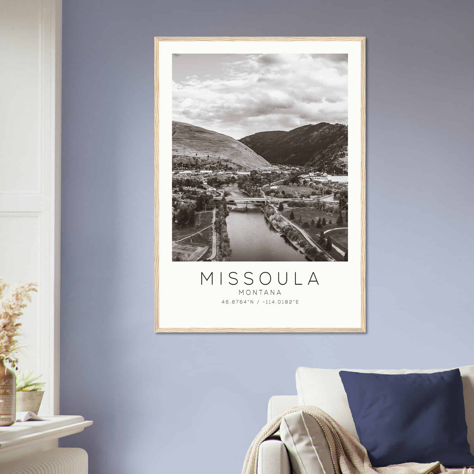 Deerfield Kansas Map Poster, Modern Home Decor Wall Art Print (Copy)