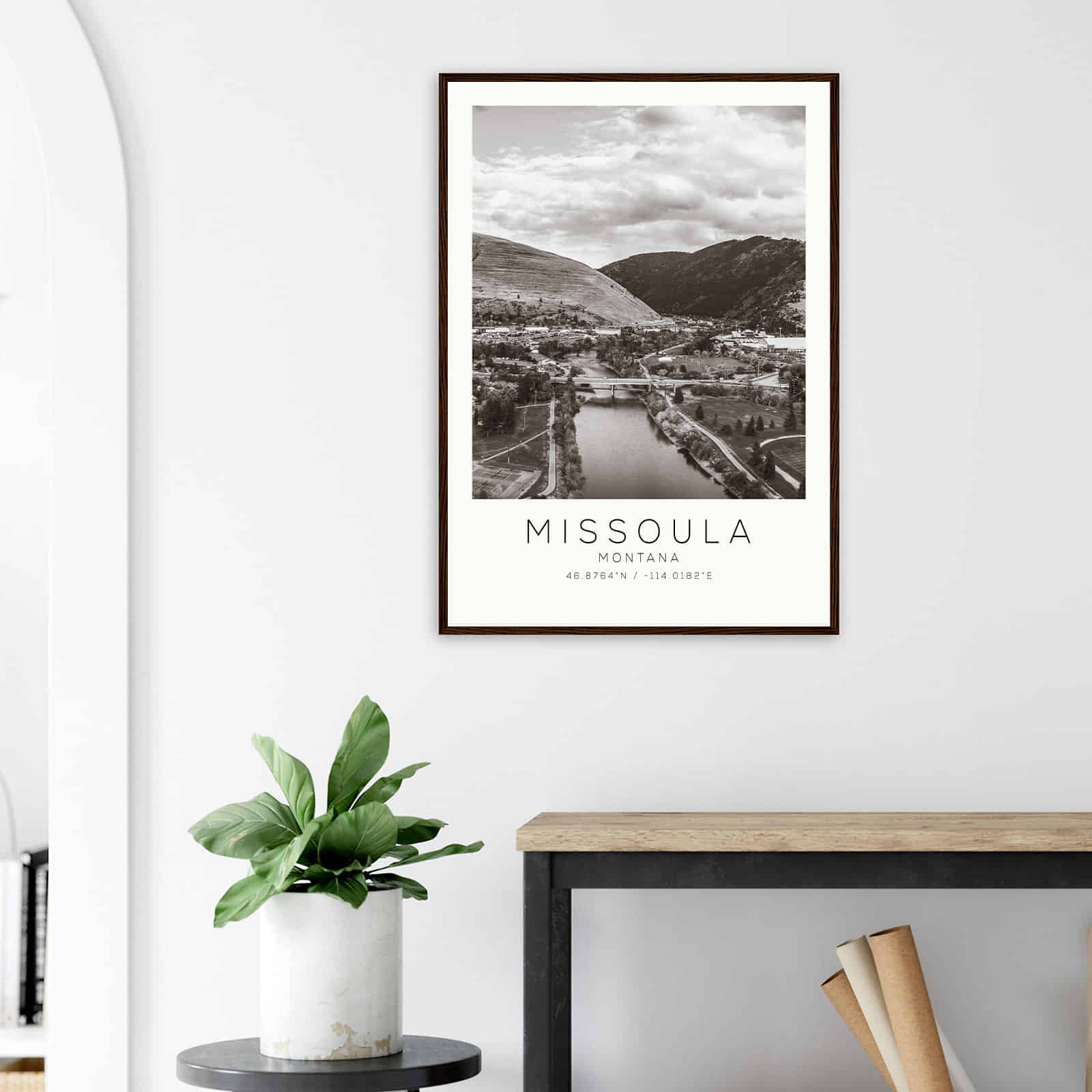 Deerfield Kansas Map Poster, Modern Home Decor Wall Art Print (Copy)