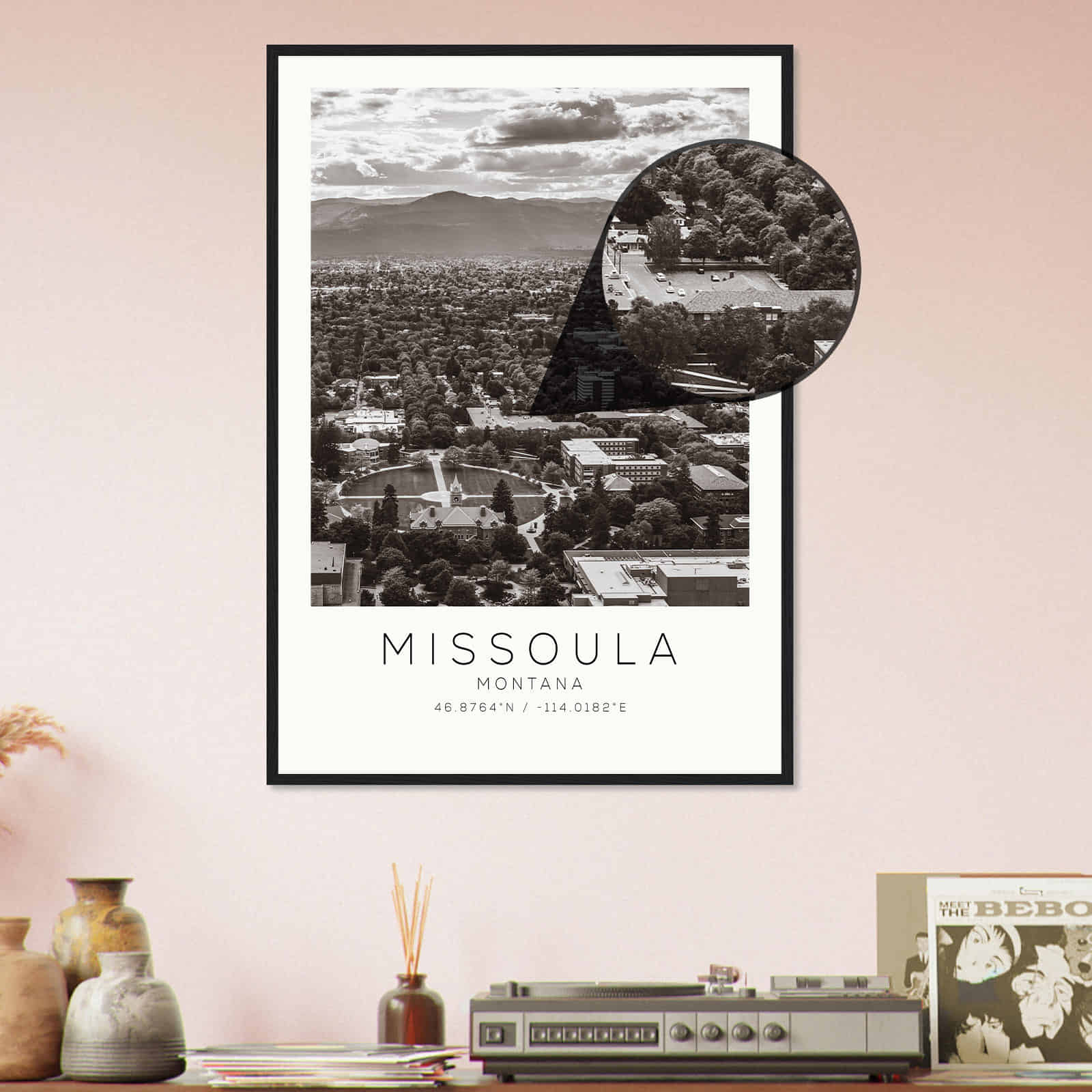 Deerfield Kansas Map Poster, Modern Home Decor Wall Art Print (Copy)