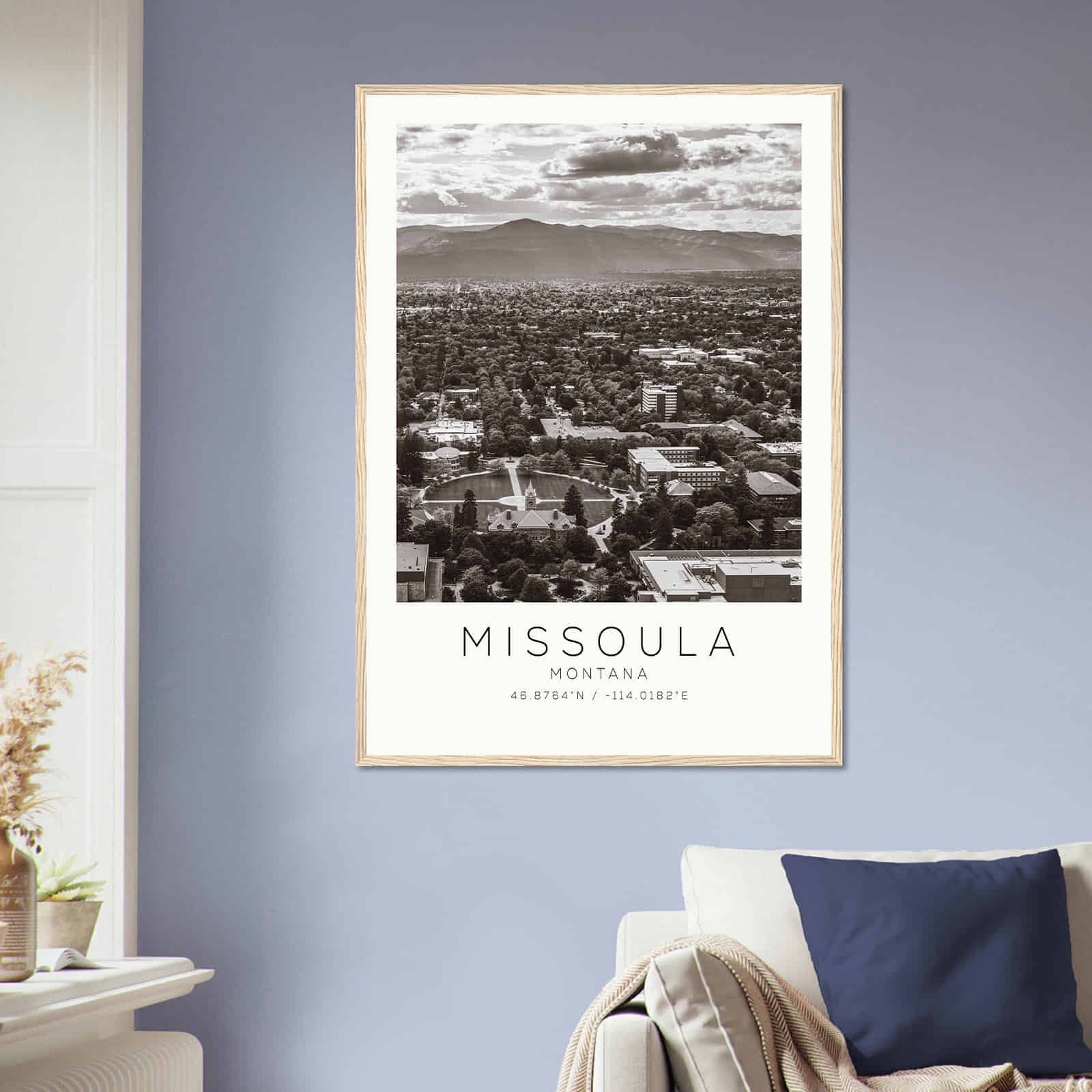 Deerfield Kansas Map Poster, Modern Home Decor Wall Art Print (Copy)