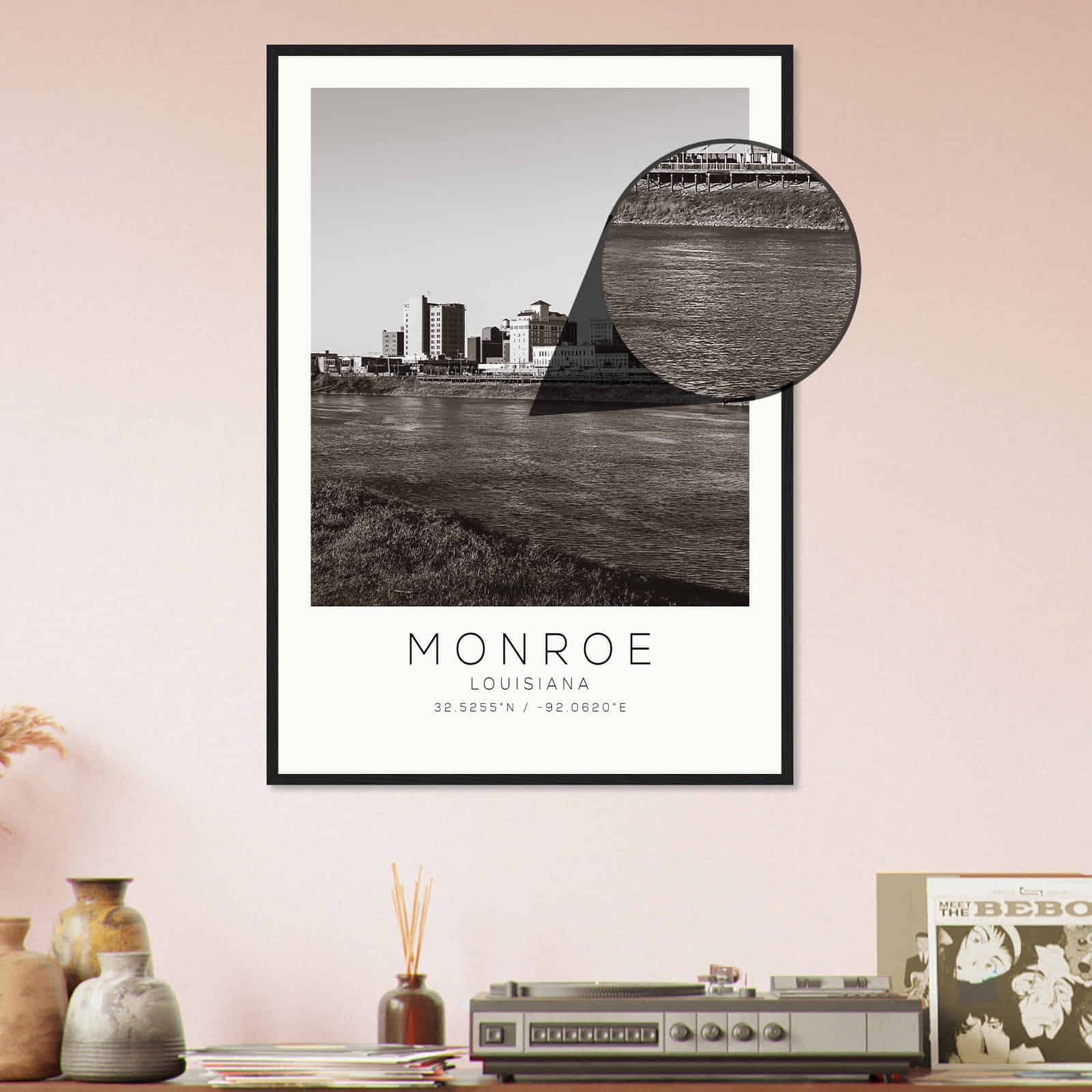 Deerfield Kansas Map Poster, Modern Home Decor Wall Art Print (Copy)