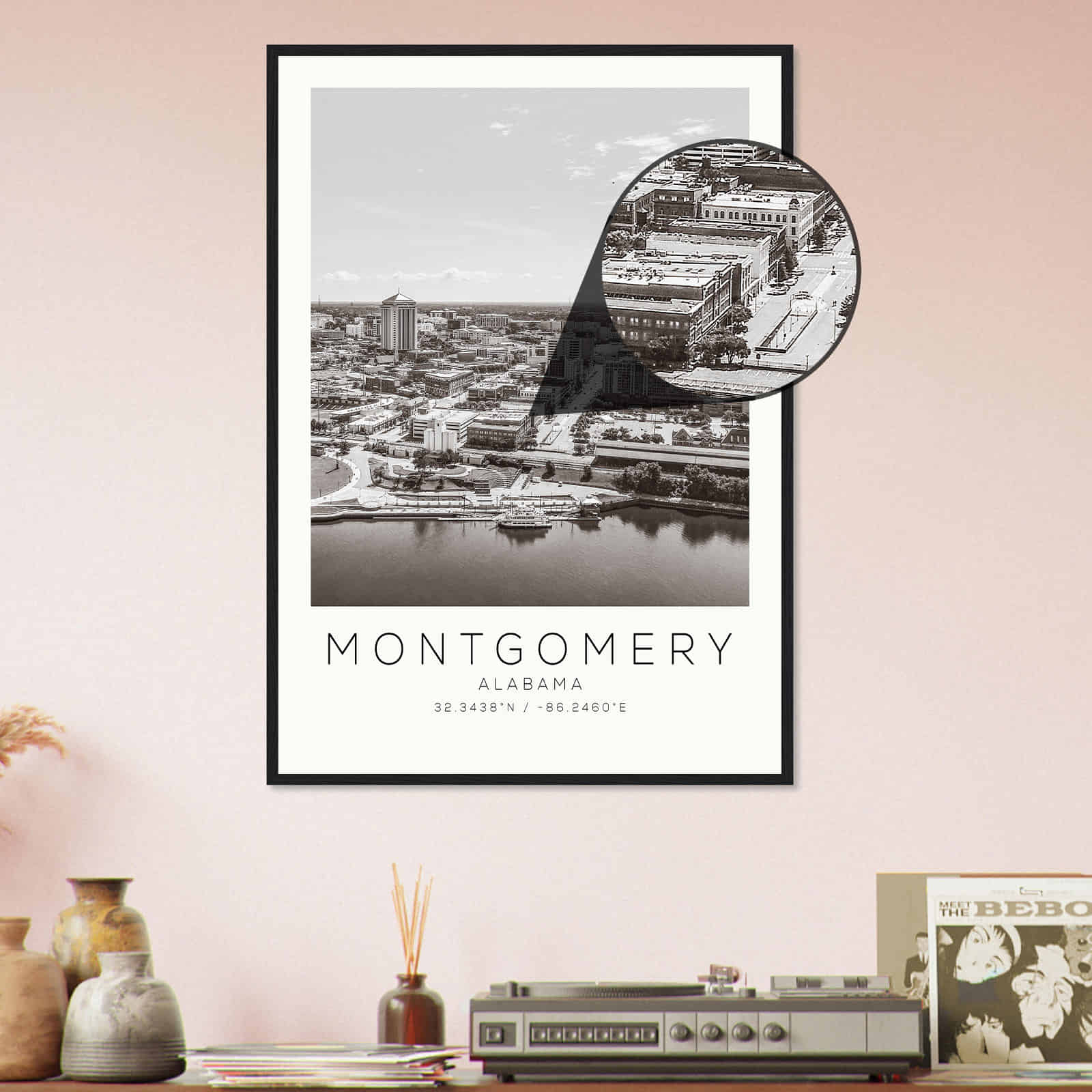 Deerfield Kansas Map Poster, Modern Home Decor Wall Art Print (Copy)