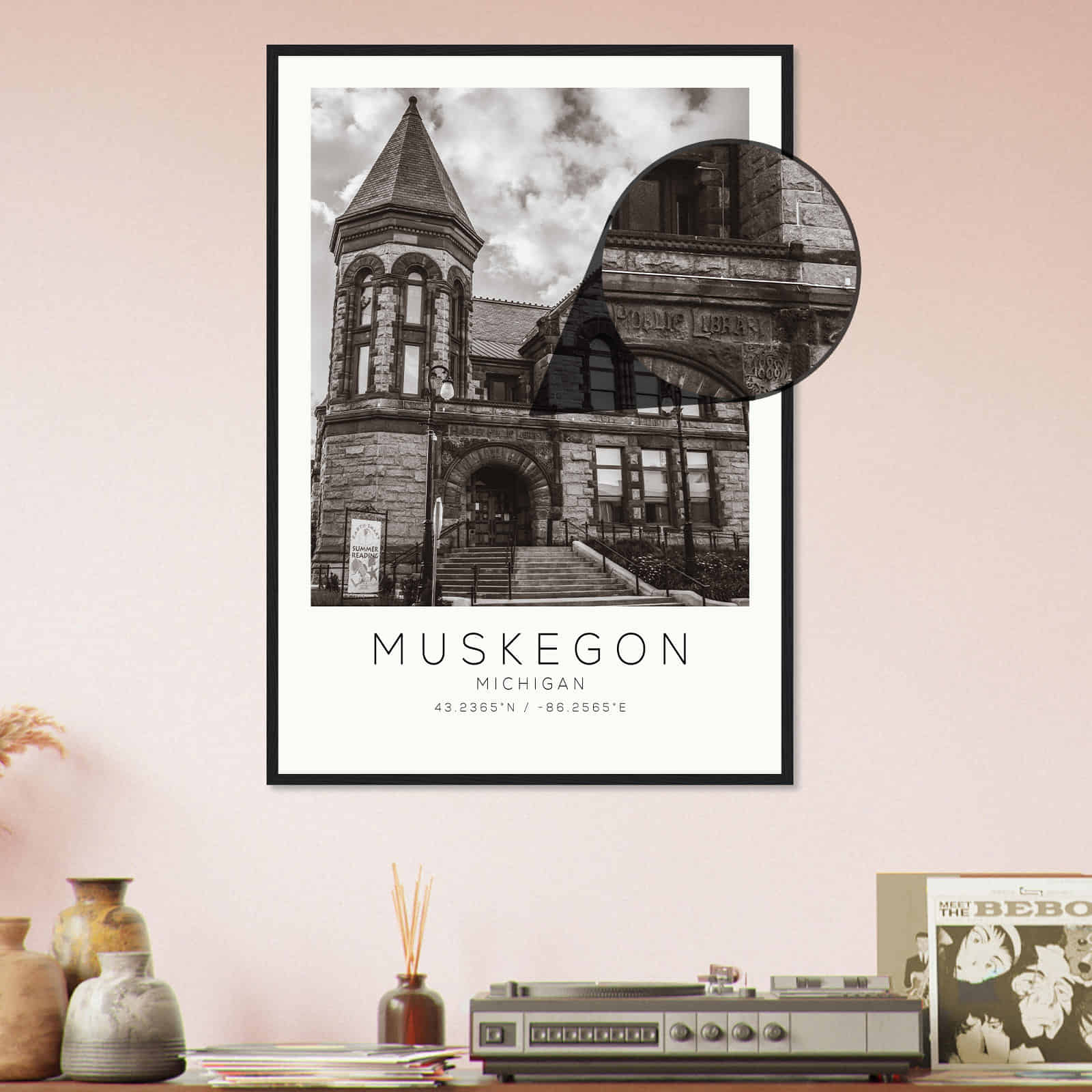 Deerfield Kansas Map Poster, Modern Home Decor Wall Art Print (Copy)