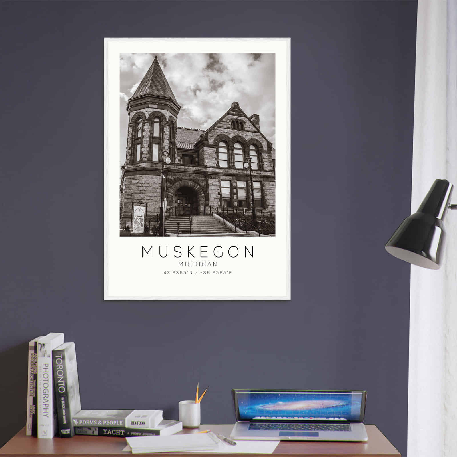 Deerfield Kansas Map Poster, Modern Home Decor Wall Art Print (Copy)