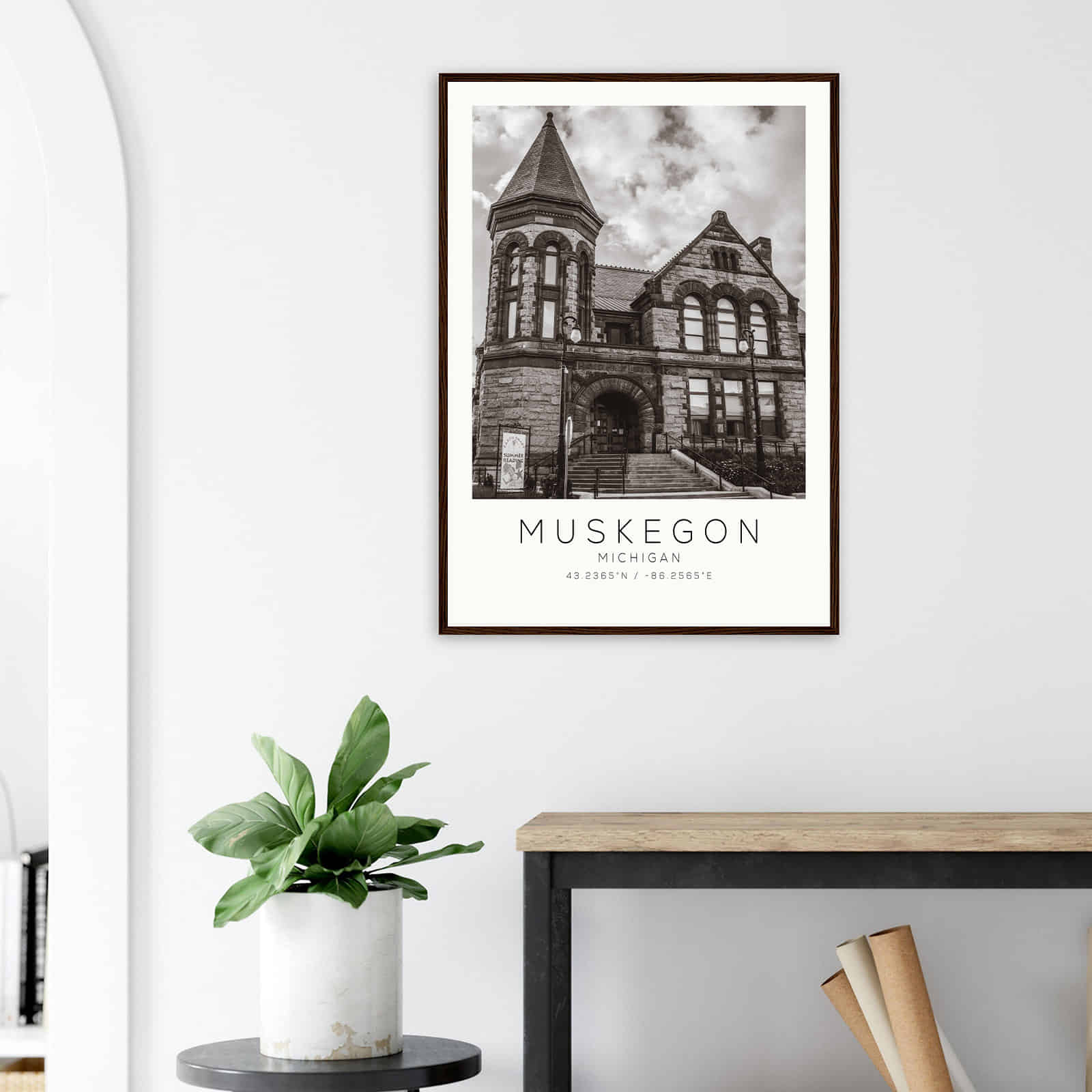 Deerfield Kansas Map Poster, Modern Home Decor Wall Art Print (Copy)