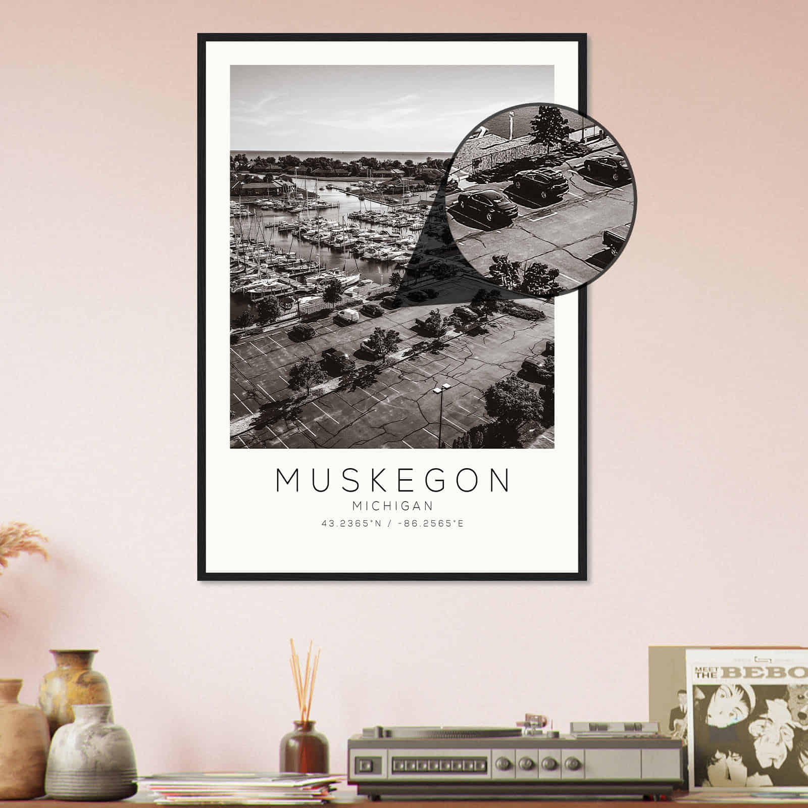 Deerfield Kansas Map Poster, Modern Home Decor Wall Art Print (Copy)