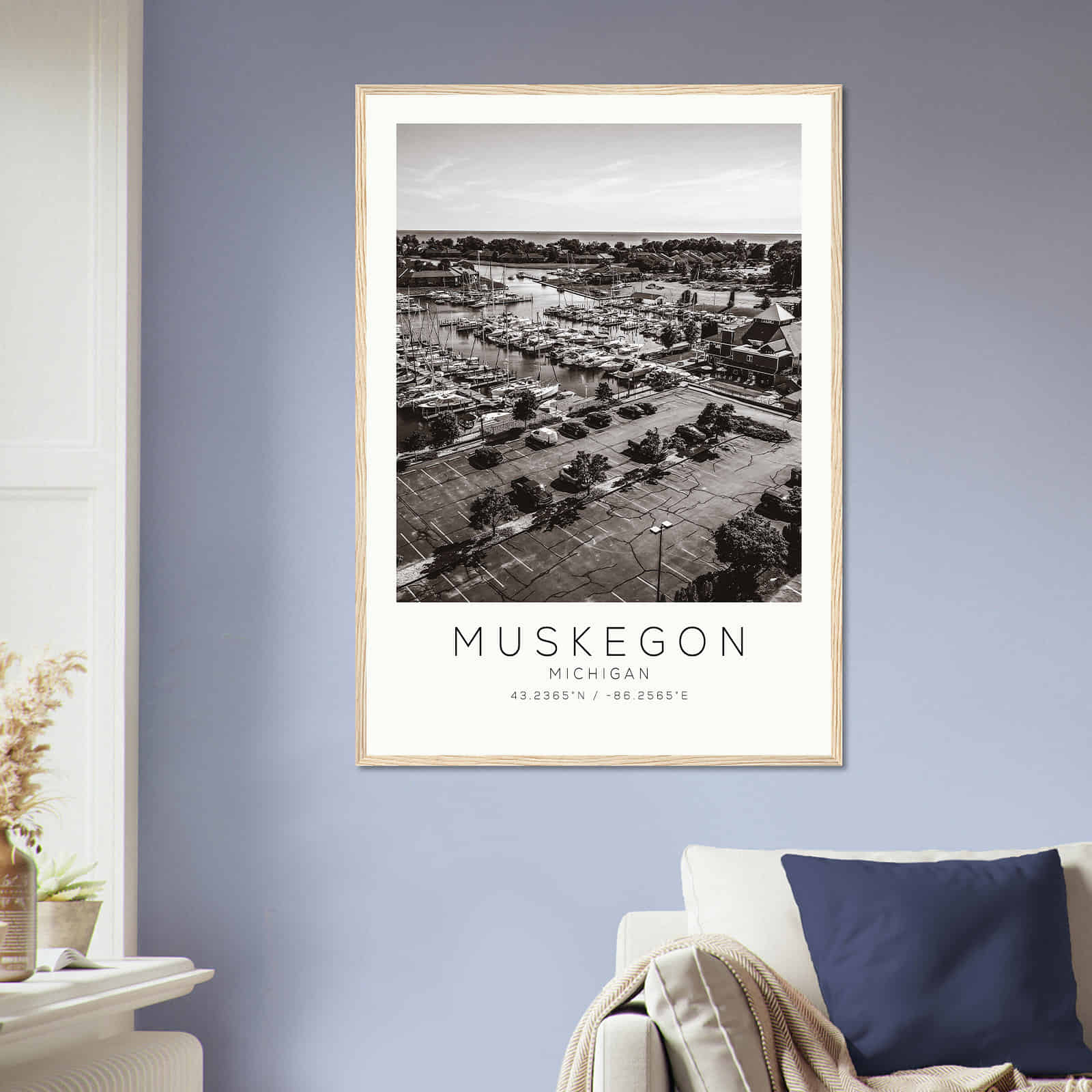 Deerfield Kansas Map Poster, Modern Home Decor Wall Art Print (Copy)