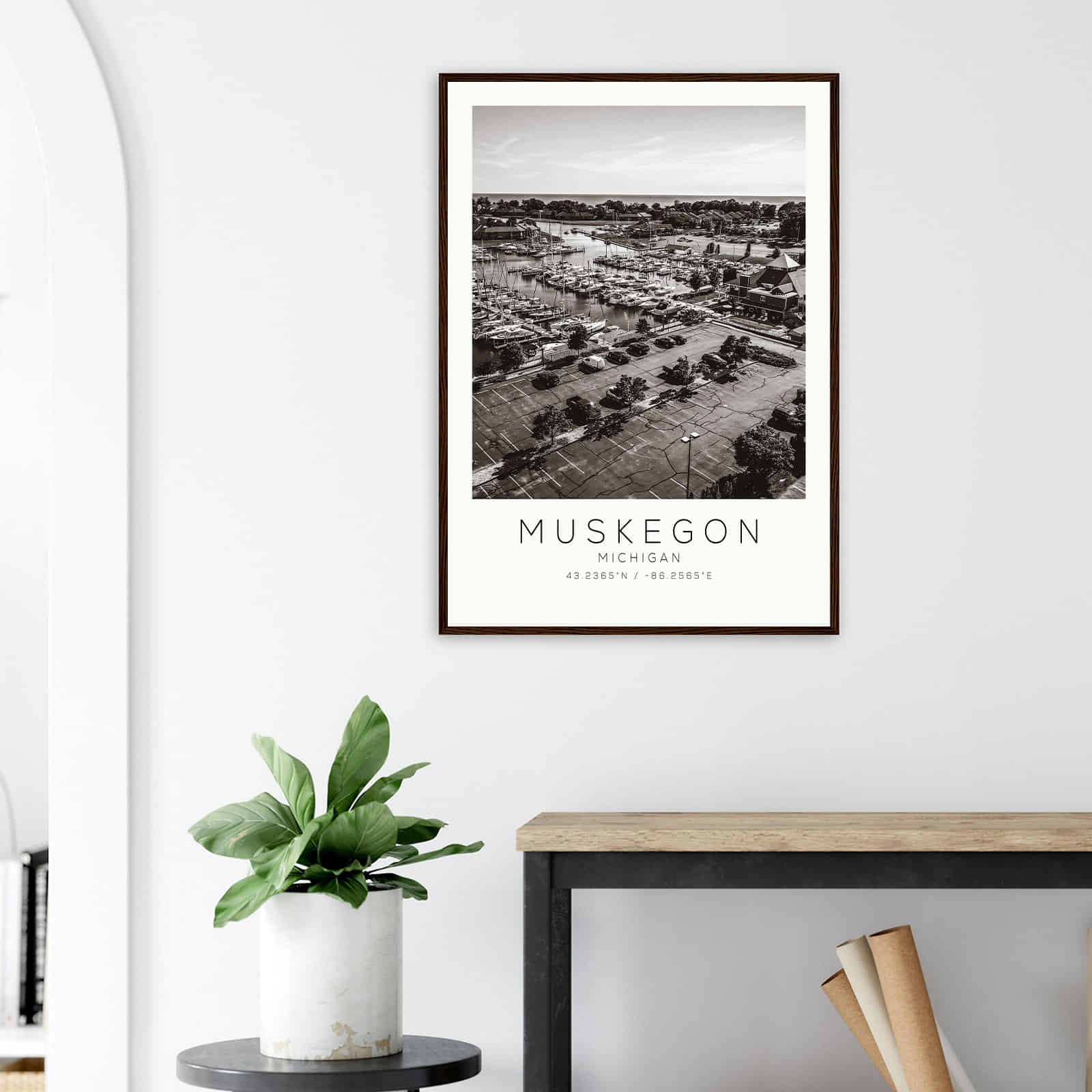 Deerfield Kansas Map Poster, Modern Home Decor Wall Art Print (Copy)