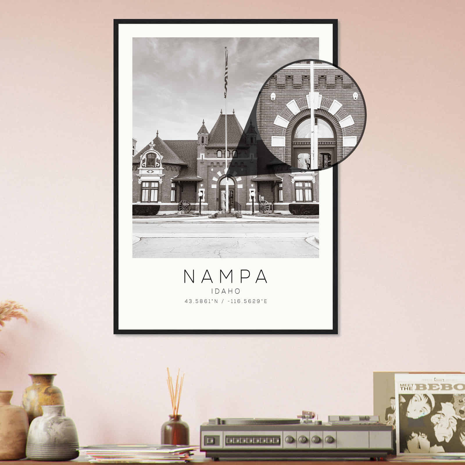 Deerfield Kansas Map Poster, Modern Home Decor Wall Art Print (Copy)