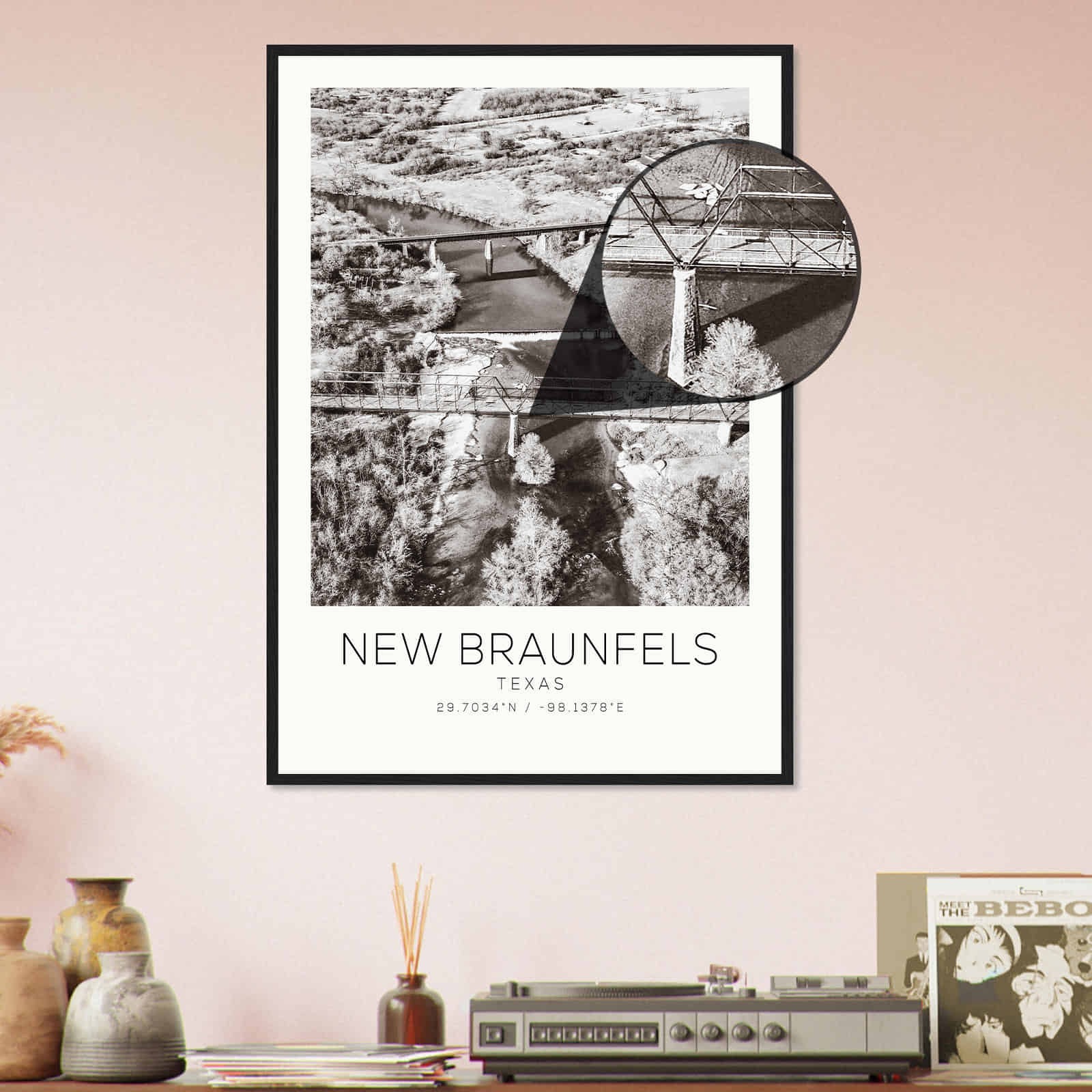 Deerfield Kansas Map Poster, Modern Home Decor Wall Art Print (Copy)