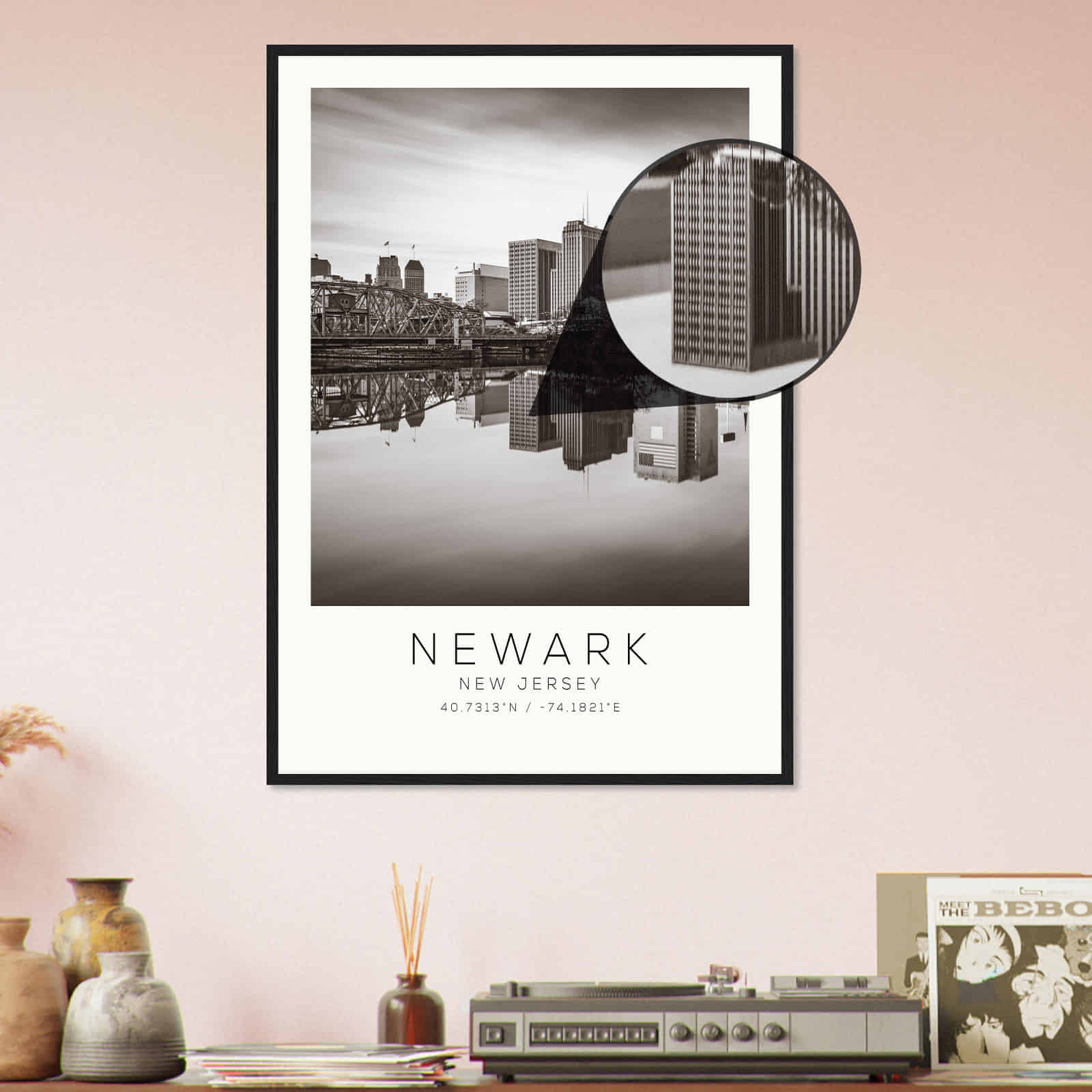 Deerfield Kansas Map Poster, Modern Home Decor Wall Art Print (Copy)