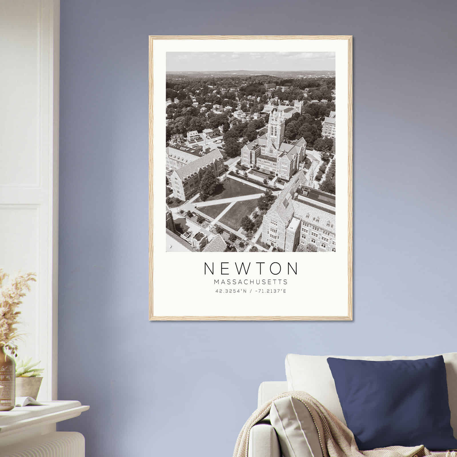 Deerfield Kansas Map Poster, Modern Home Decor Wall Art Print (Copy)