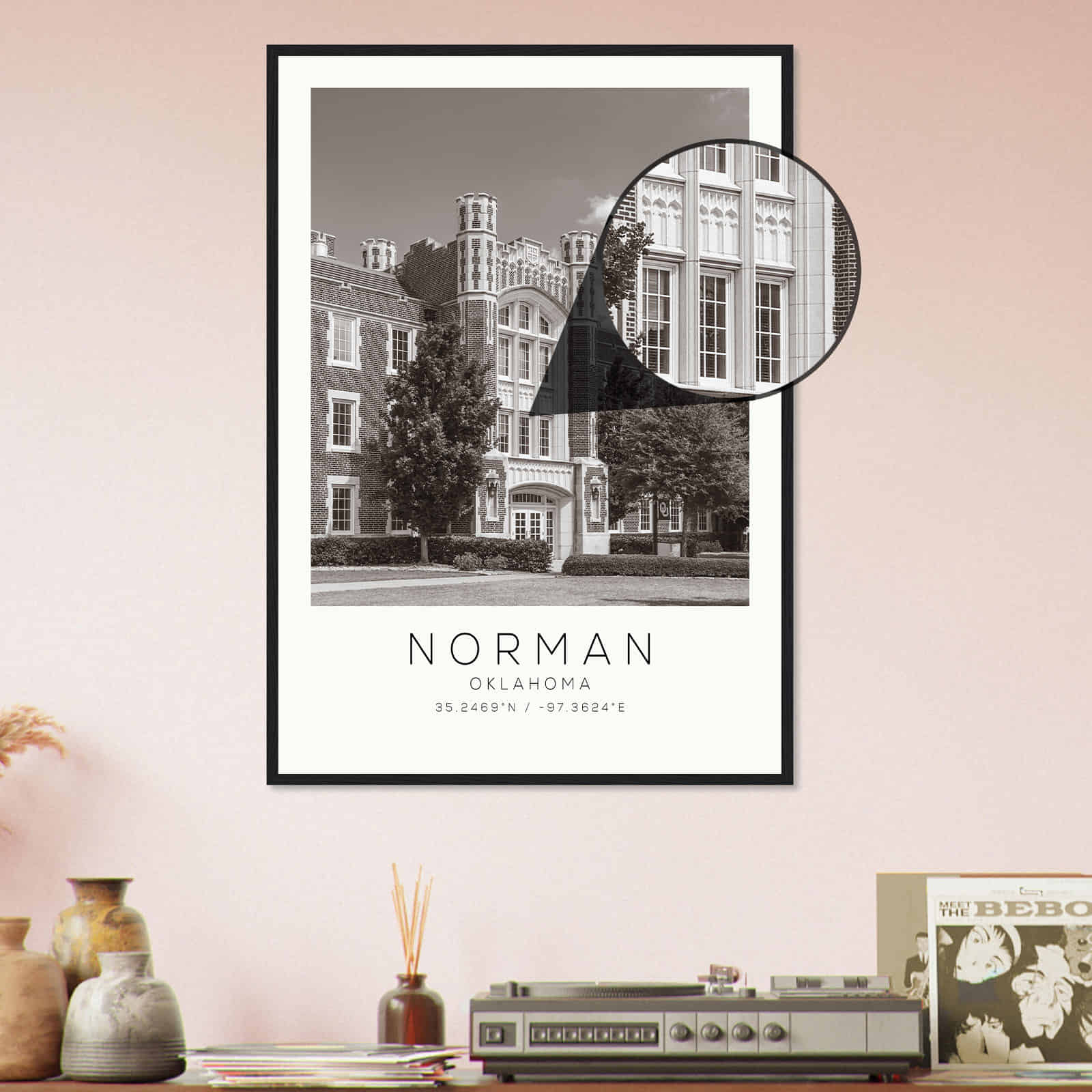 Deerfield Kansas Map Poster, Modern Home Decor Wall Art Print (Copy)