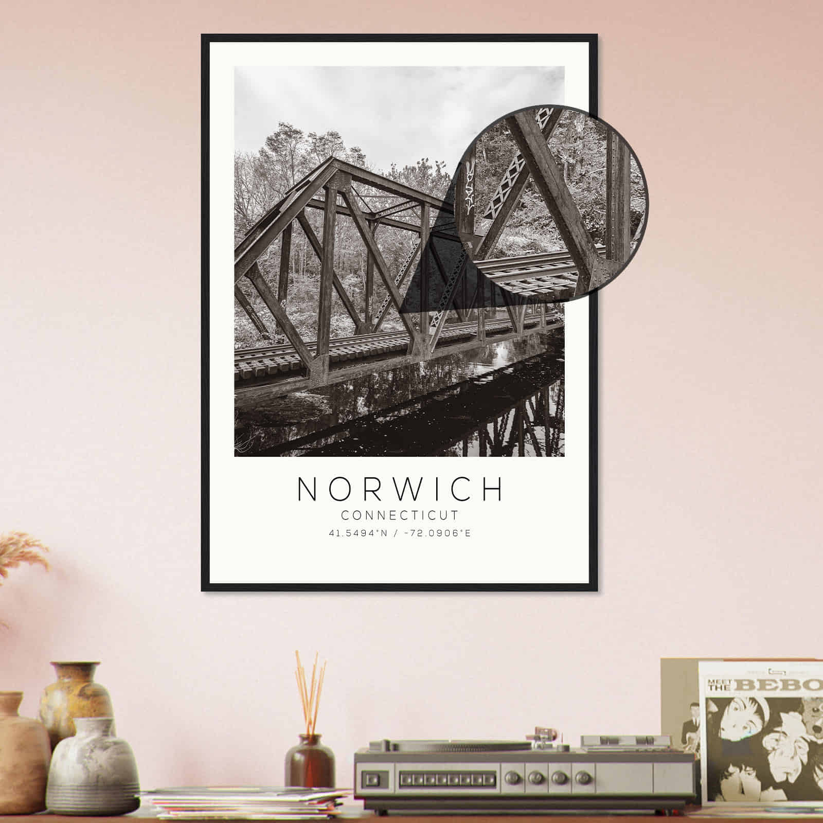 Deerfield Kansas Map Poster, Modern Home Decor Wall Art Print (Copy)