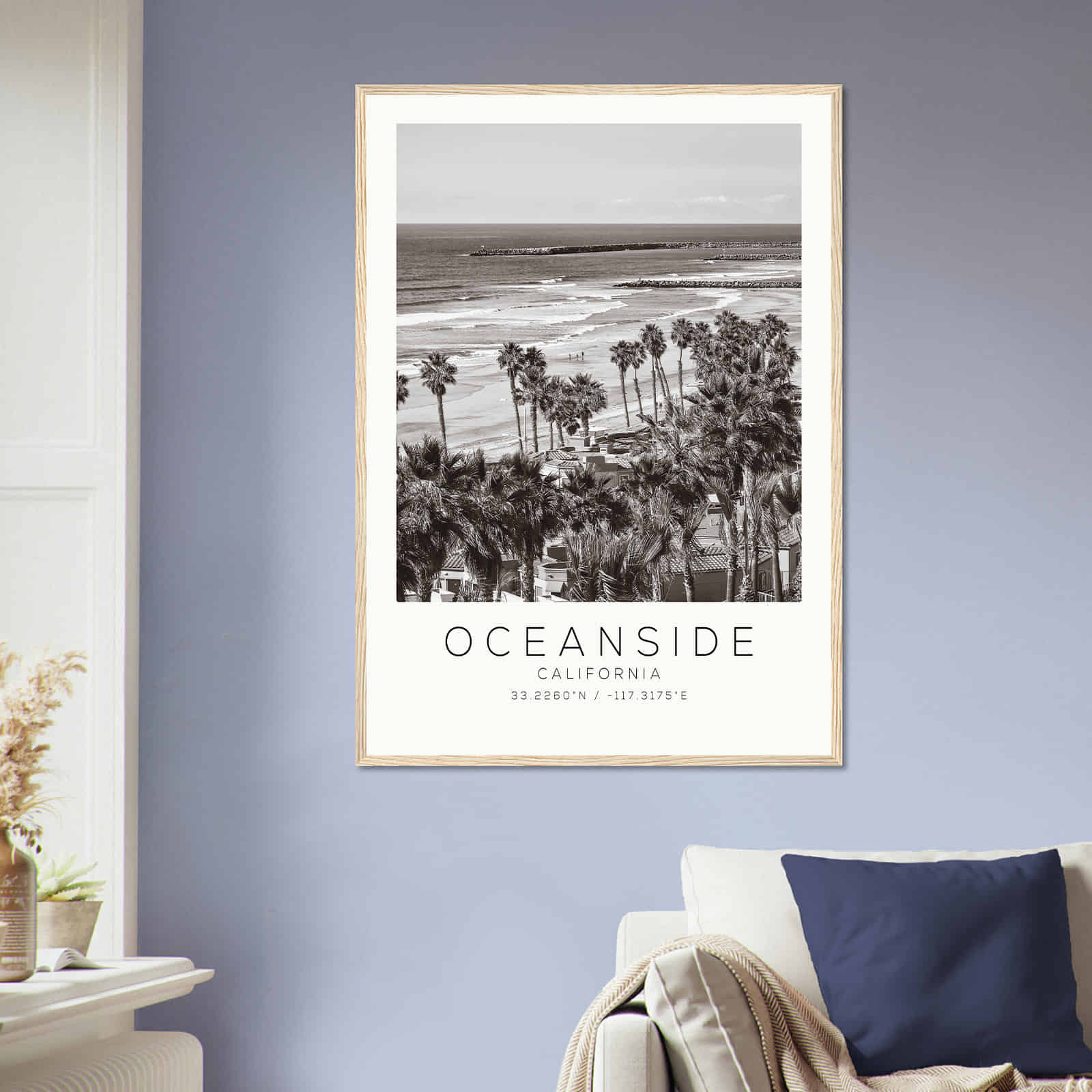 Deerfield Kansas Map Poster, Modern Home Decor Wall Art Print (Copy)