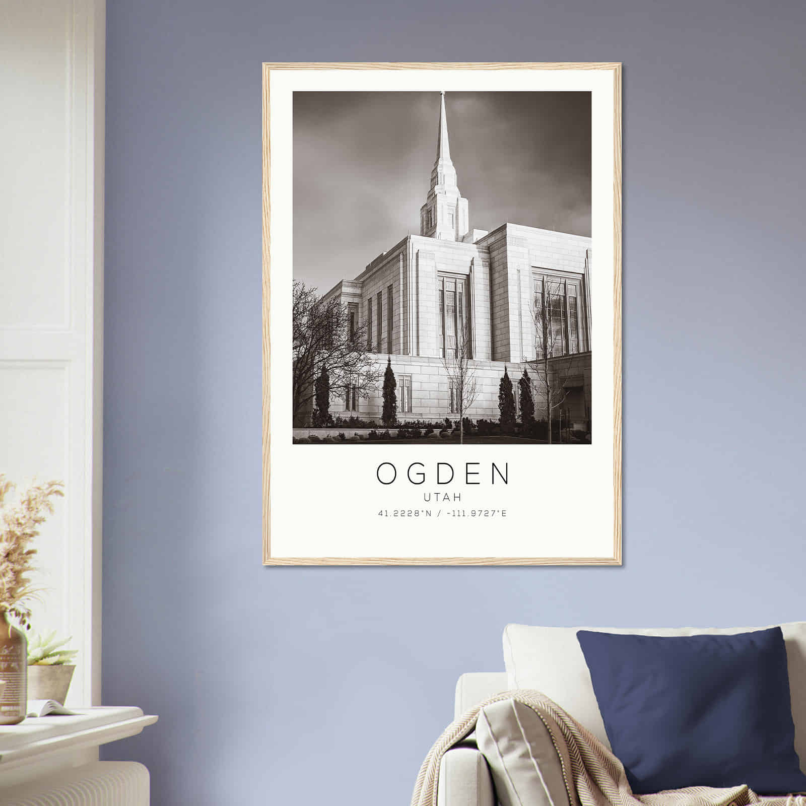 Deerfield Kansas Map Poster, Modern Home Decor Wall Art Print (Copy)