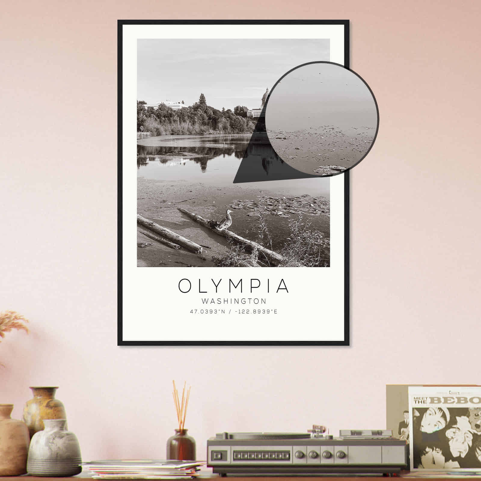 Deerfield Kansas Map Poster, Modern Home Decor Wall Art Print (Copy)