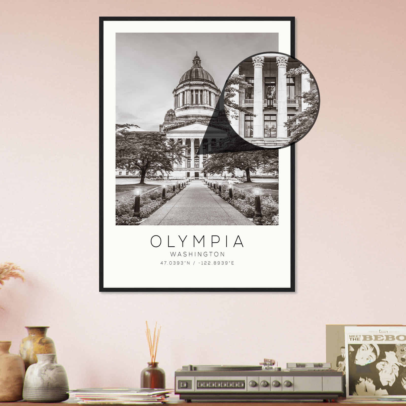 Deerfield Kansas Map Poster, Modern Home Decor Wall Art Print (Copy)