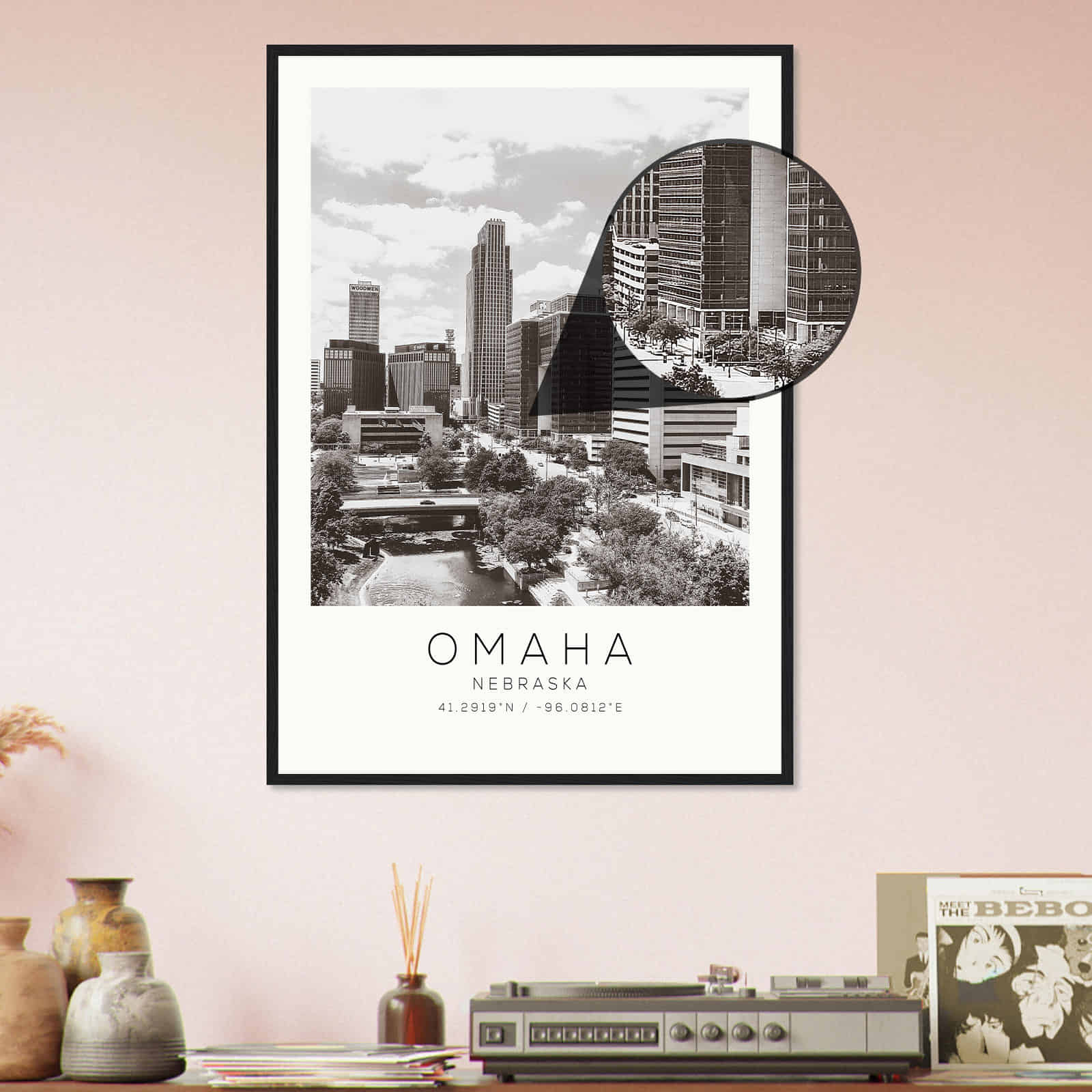 Deerfield Kansas Map Poster, Modern Home Decor Wall Art Print (Copy)