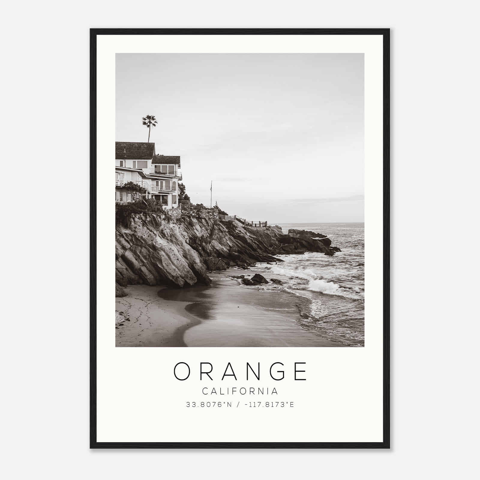 Orange California Photo Travel Poster BW, Orange Travel Print, Minimalist Travel Print DS2 Orange California Photo Travel Poster BW, Orange Travel Print, Minimalist Travel Print DS2