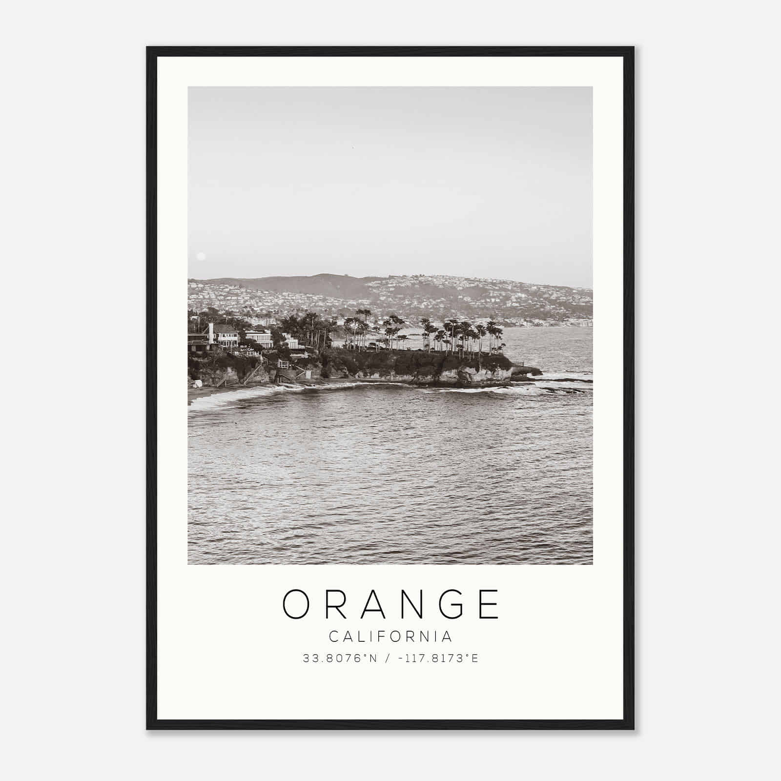 Orange California Photo Travel Poster BW, Orange Travel Print, Minimalist Travel Print DS3 Orange California Photo Travel Poster BW, Orange Travel Print, Minimalist Travel Print DS3
