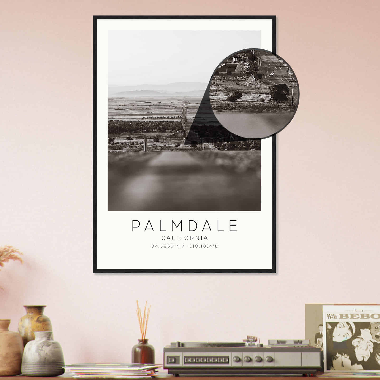 Deerfield Kansas Map Poster, Modern Home Decor Wall Art Print (Copy)