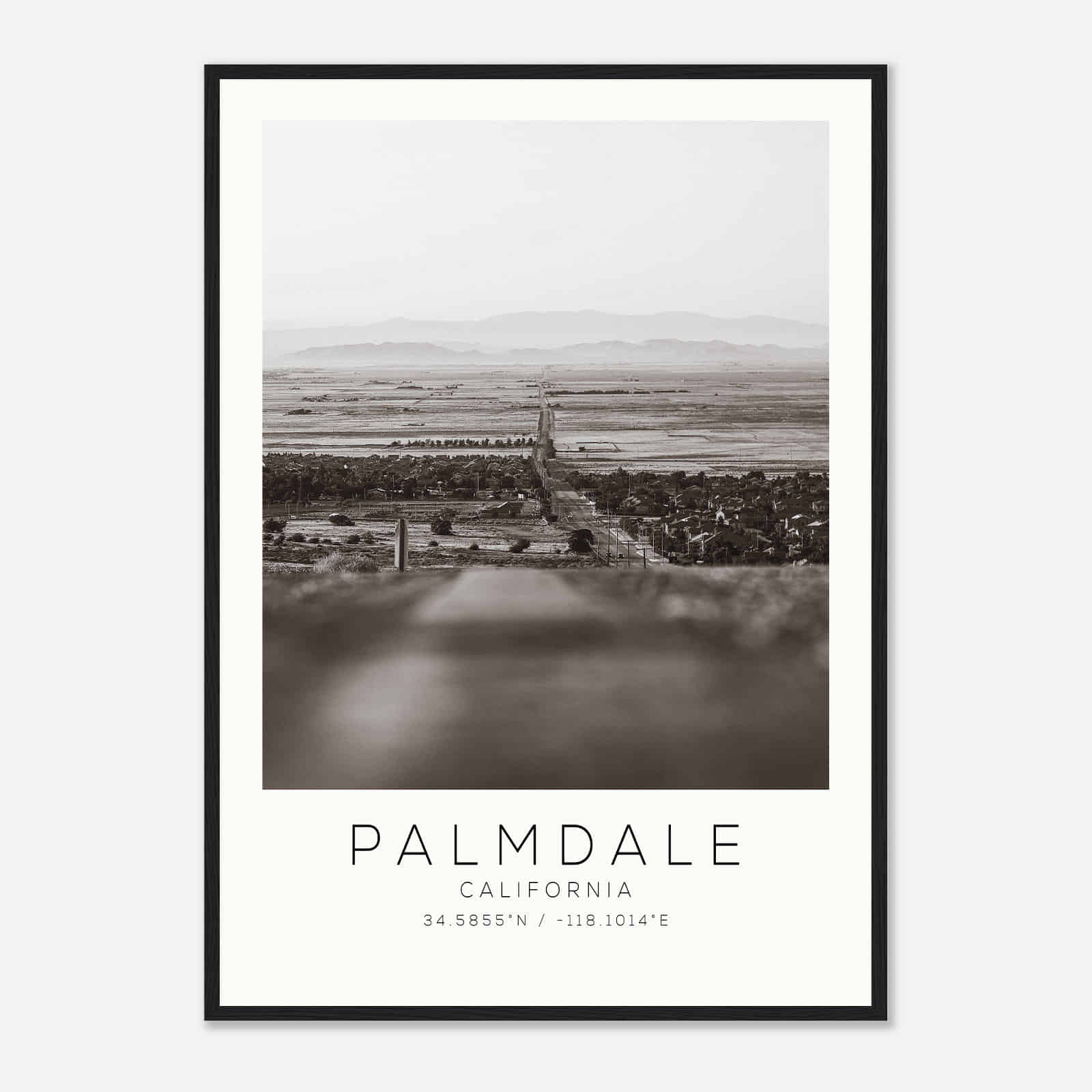 Palmdale California Photo Travel Poster BW, Palmdale Travel Print, Minimalist Travel Print Palmdale California Photo Travel Poster BW, Palmdale Travel Print, Minimalist Travel Print