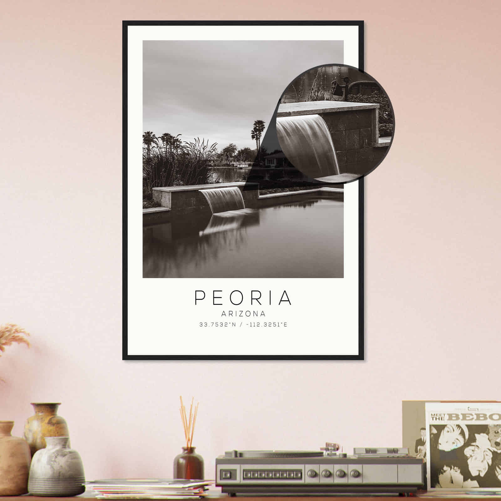 Deerfield Kansas Map Poster, Modern Home Decor Wall Art Print (Copy)