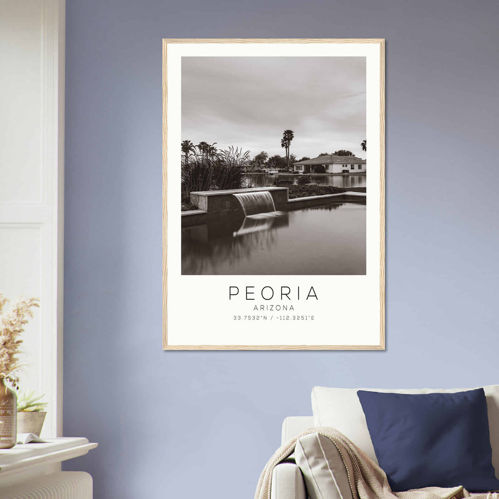 Deerfield Kansas Map Poster, Modern Home Decor Wall Art Print (Copy)