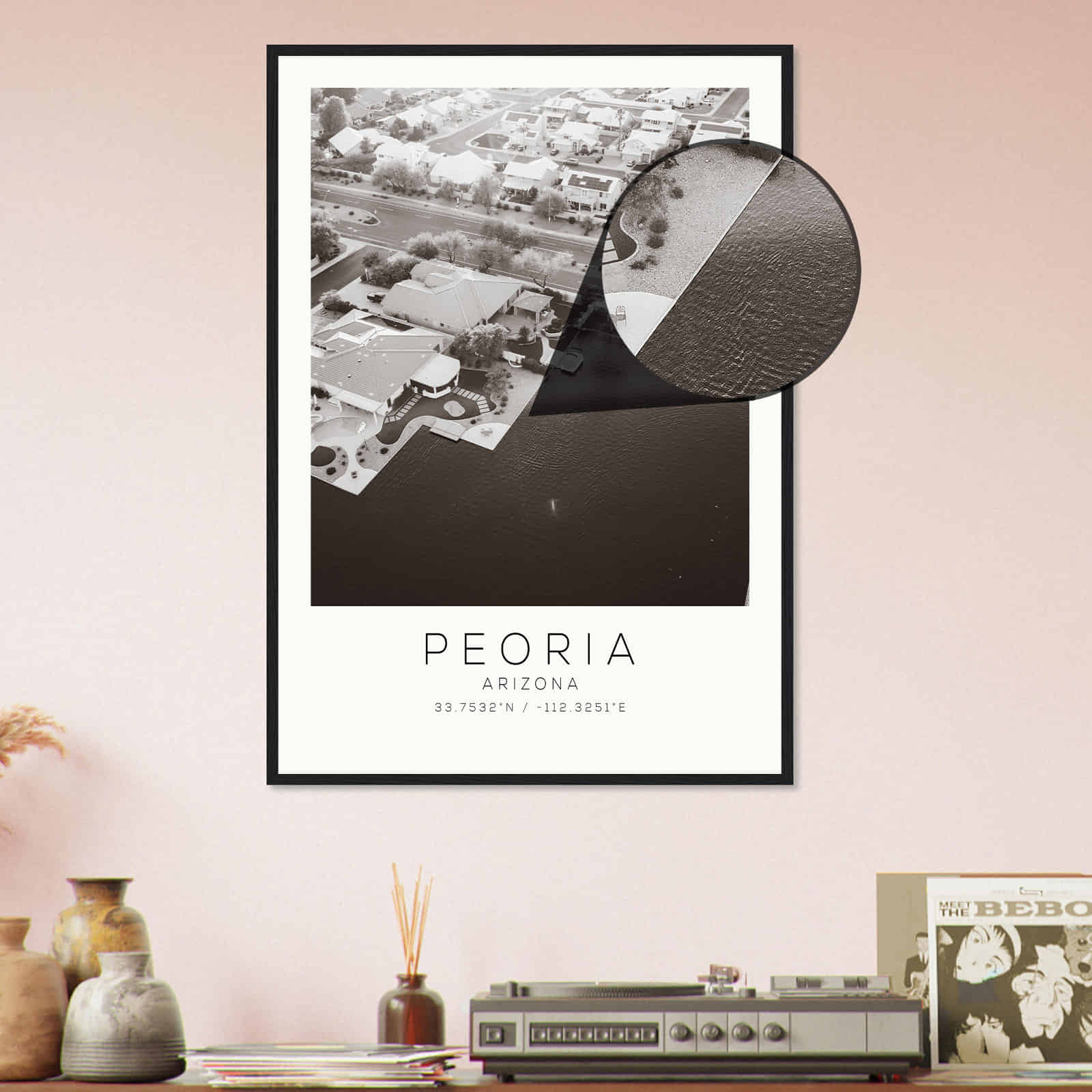 Deerfield Kansas Map Poster, Modern Home Decor Wall Art Print (Copy)