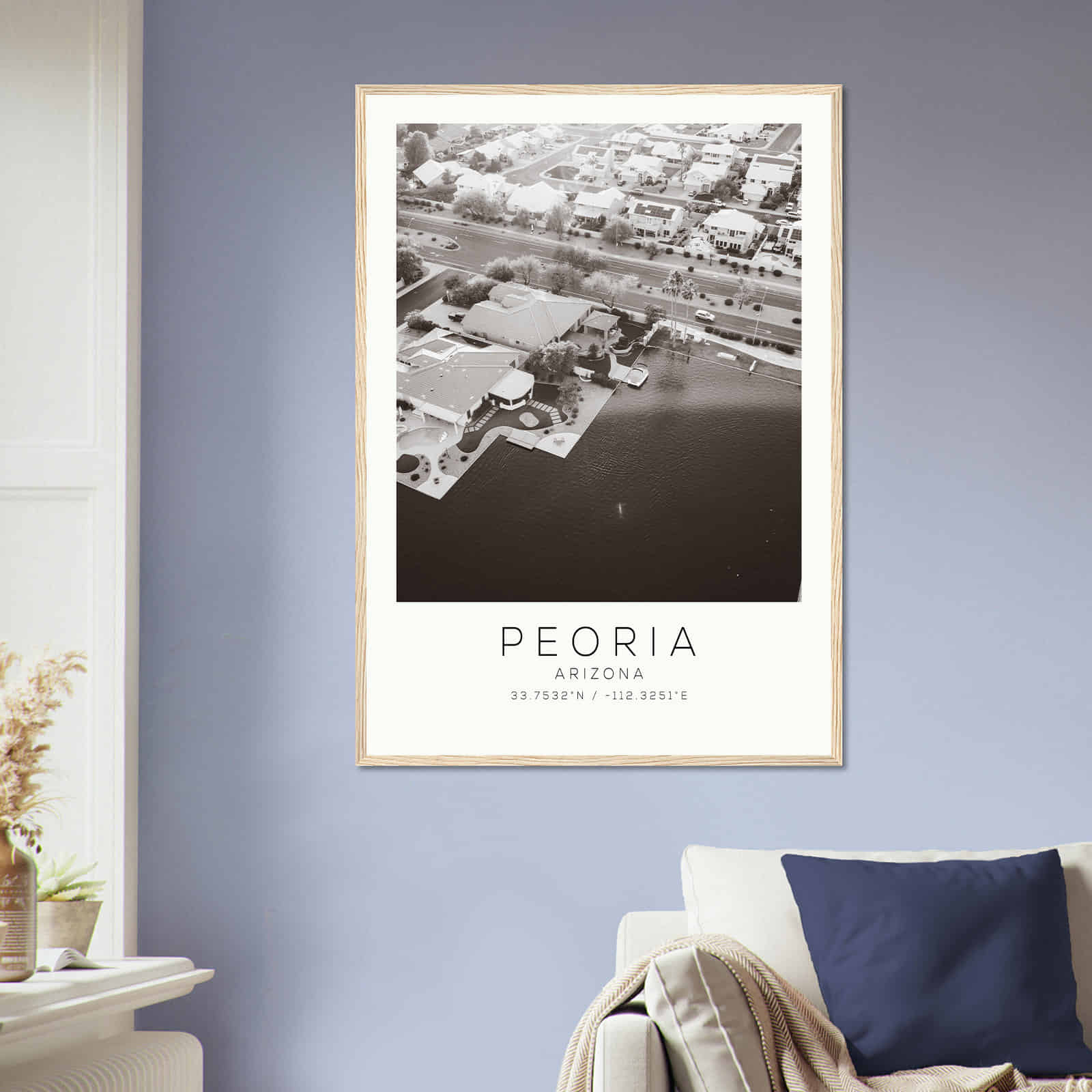 Deerfield Kansas Map Poster, Modern Home Decor Wall Art Print (Copy)