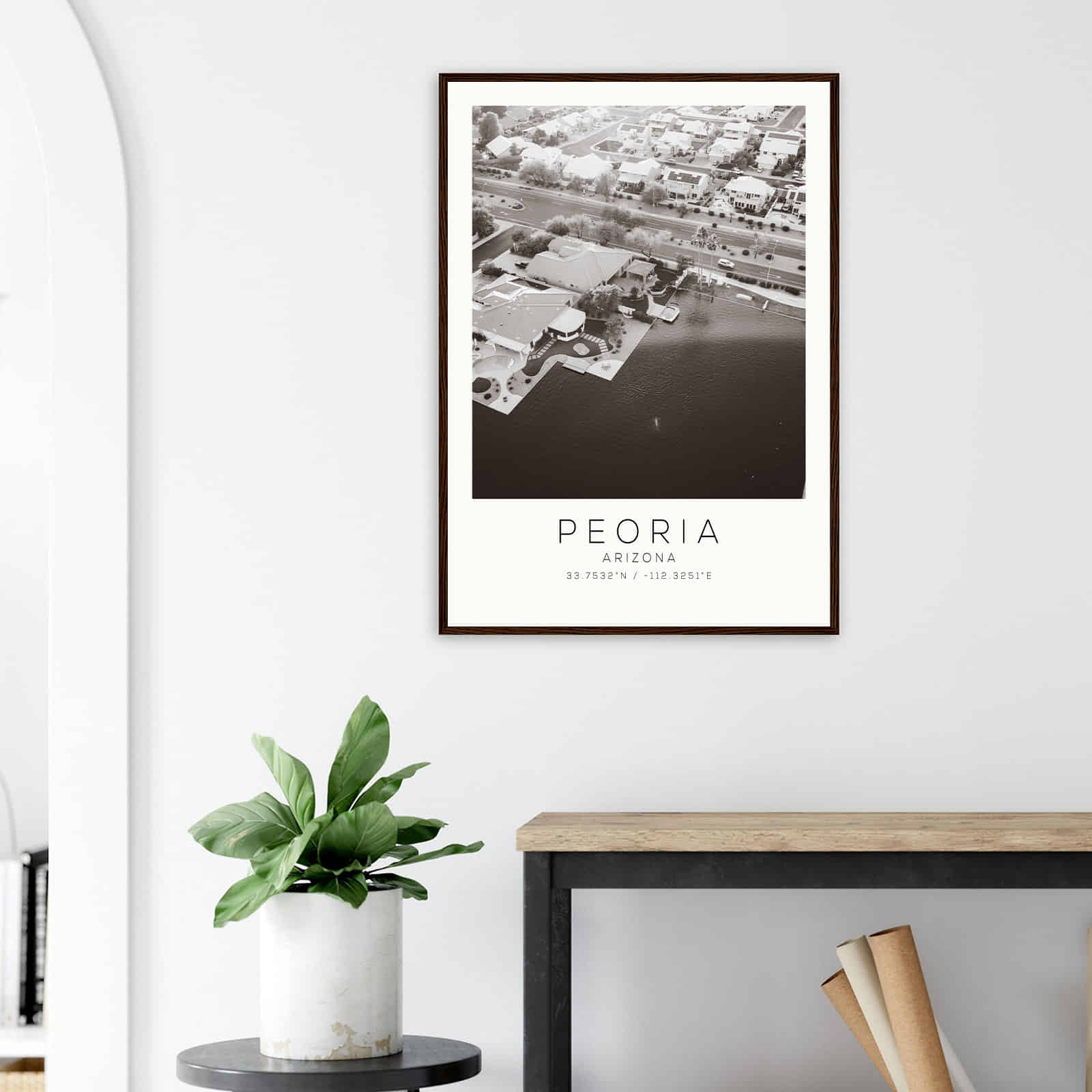 Deerfield Kansas Map Poster, Modern Home Decor Wall Art Print (Copy)