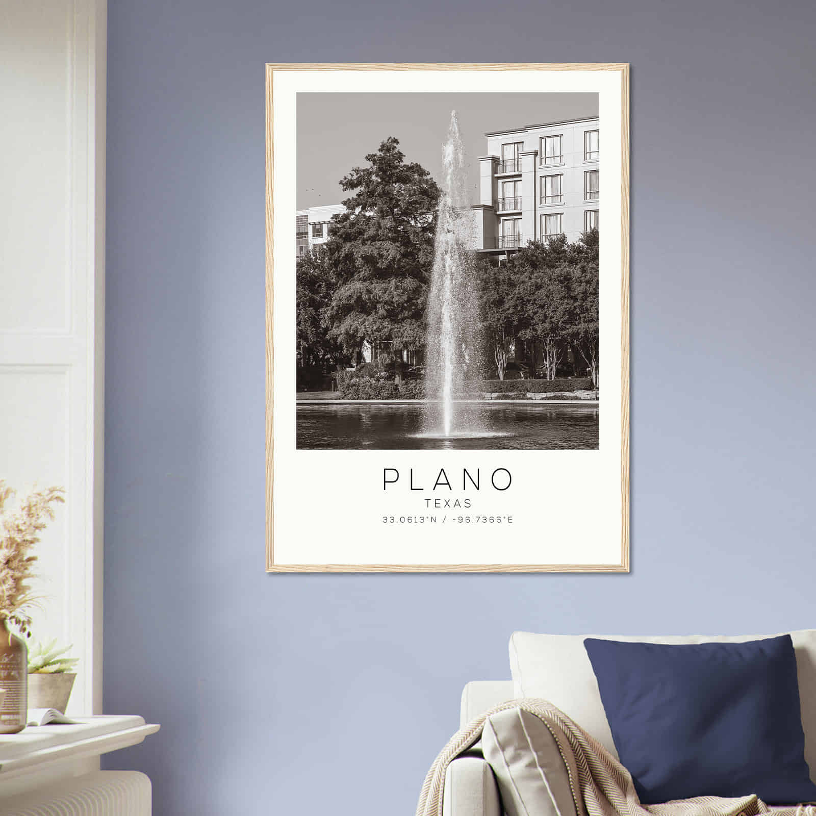 Deerfield Kansas Map Poster, Modern Home Decor Wall Art Print (Copy)