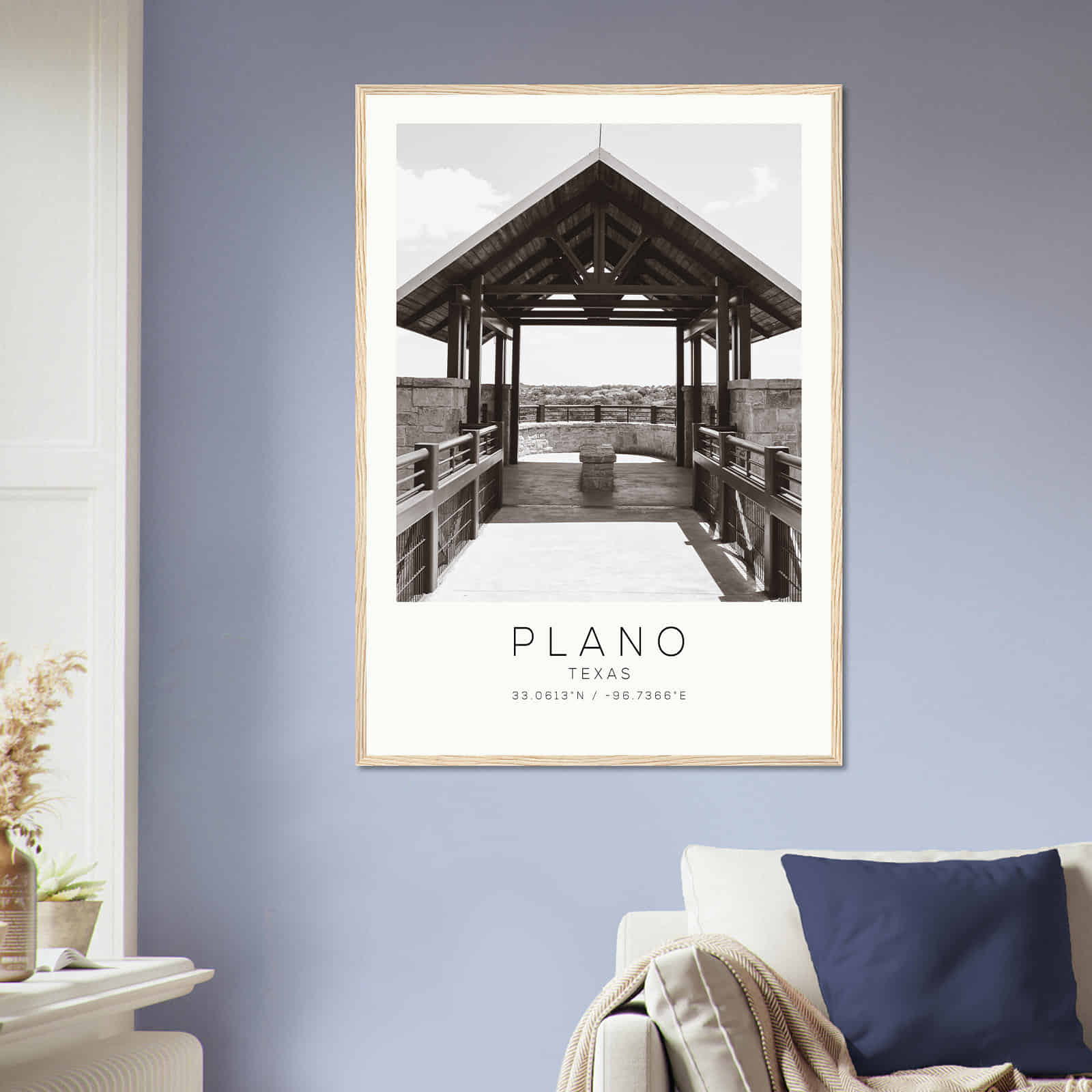 Deerfield Kansas Map Poster, Modern Home Decor Wall Art Print (Copy)