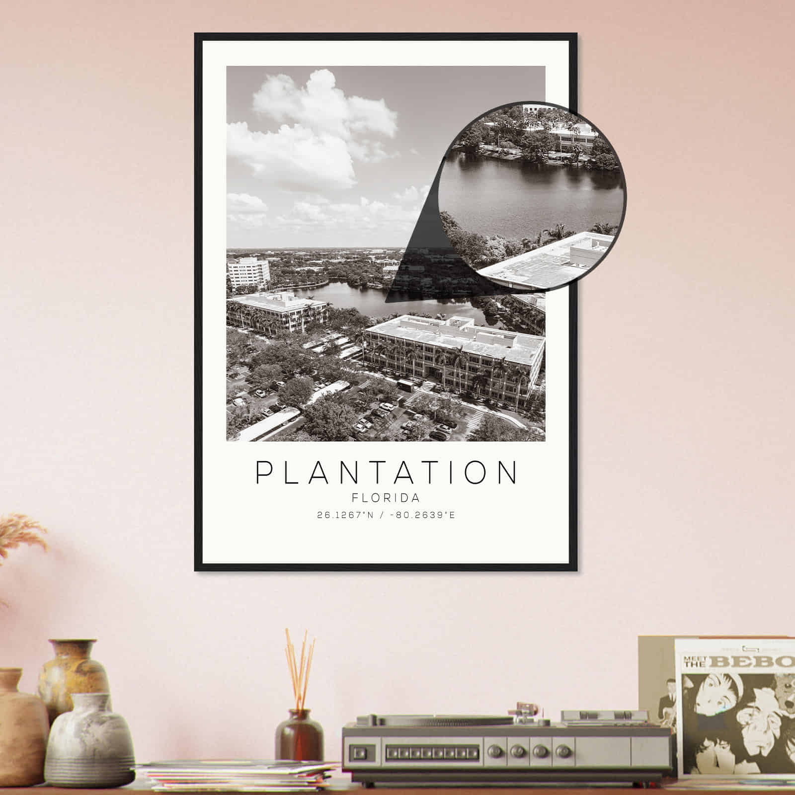 Deerfield Kansas Map Poster, Modern Home Decor Wall Art Print (Copy)